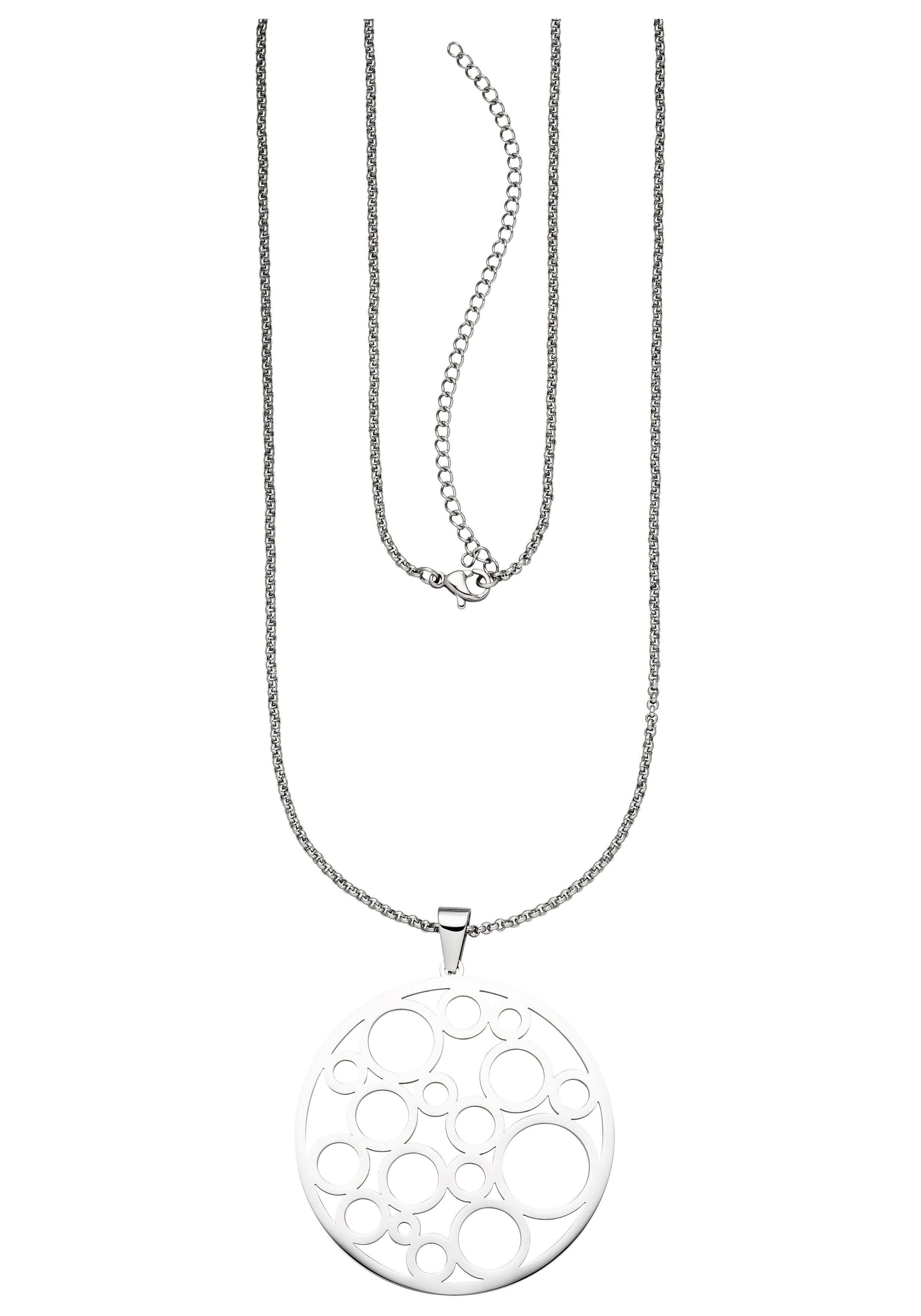 JOBO Kette mit Anhänger Kreise, Edelstahl 80 cm günstig online kaufen