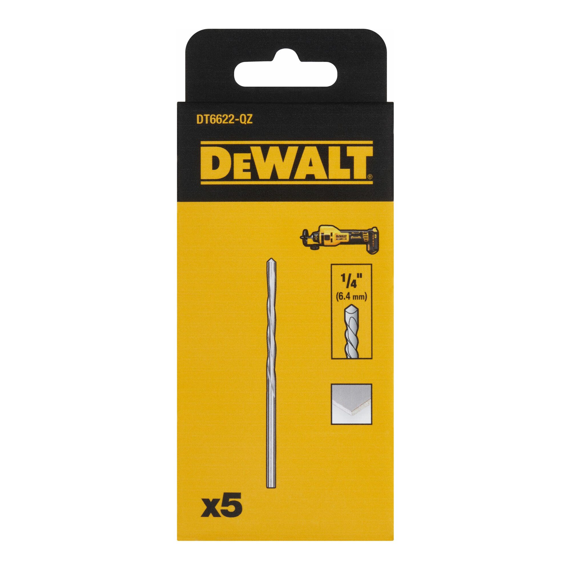 DeWalt Kompressor DEWALT Trockenbaufräser Pilot Point 1/4 Zoll 5 Stk
