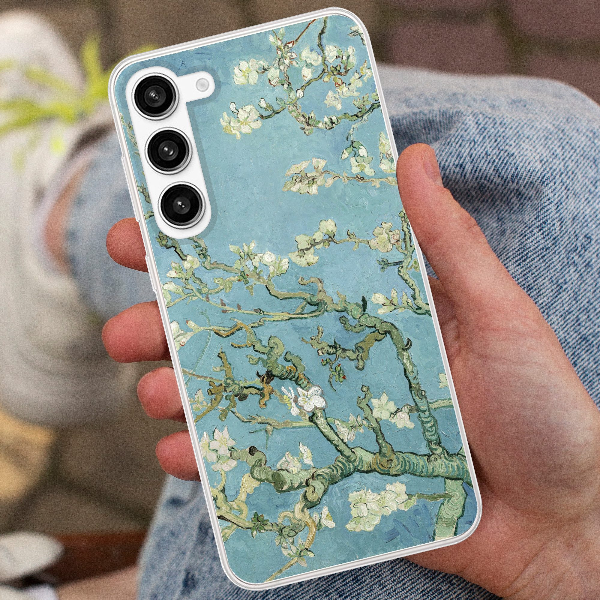 MuchoWow Handyhülle für Samsung Galaxy S23 Plus Mandelblüte - Van Gogh - Kunst, Phone Case, Silikon, Schutzhülle Dünn