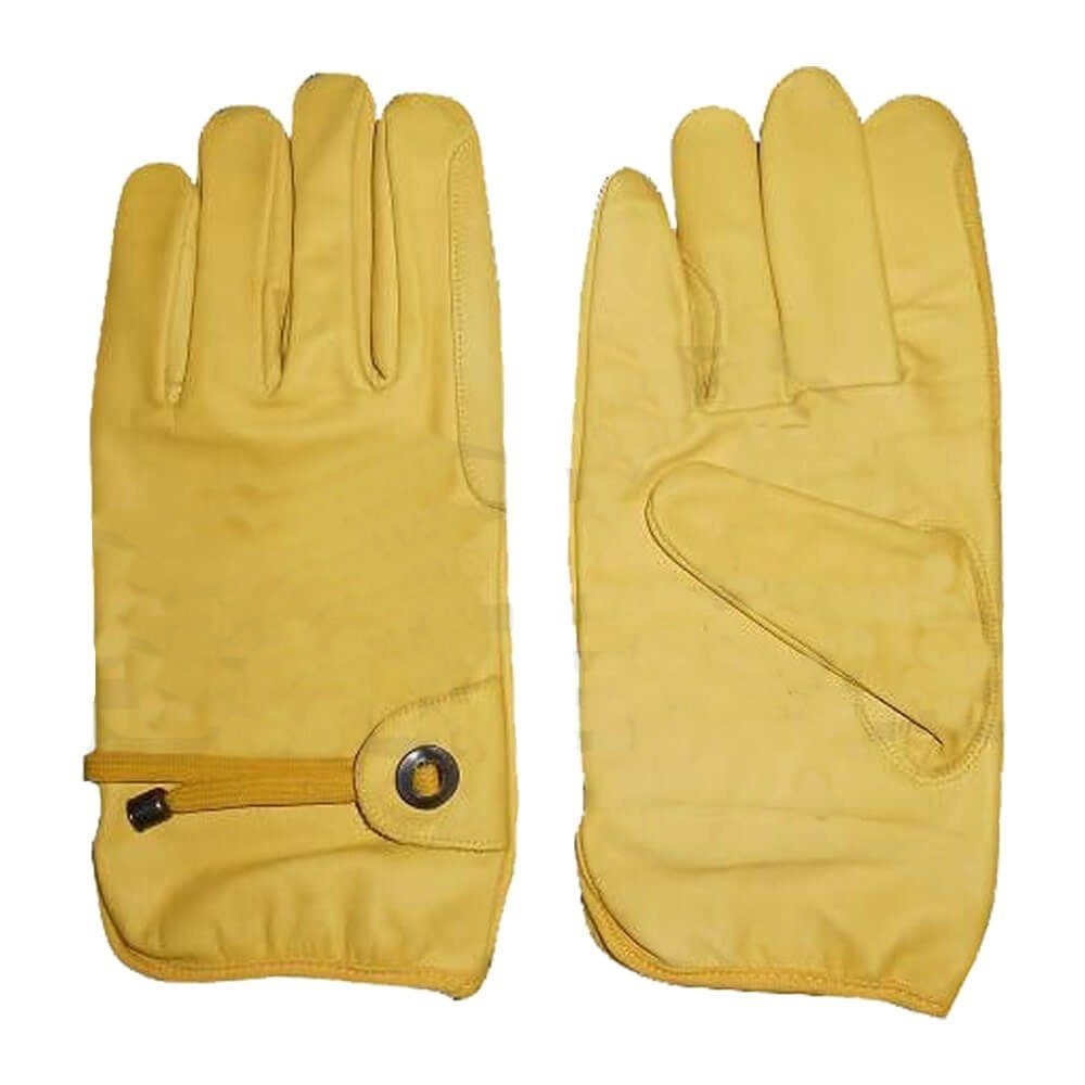 Westernlifestyle Reithandschuhe Gelbe Lederhandschuhe Fingerhandschuhe
