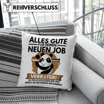 Trendation Dekokissen Trendation - Jobwechsel Kissen Geschenk Neuer Job Abschied Abschiedsgeschenk Kollege Kollegin Alles Gute Für Den Neuen Job Dekokissen mit Füllung 40x40