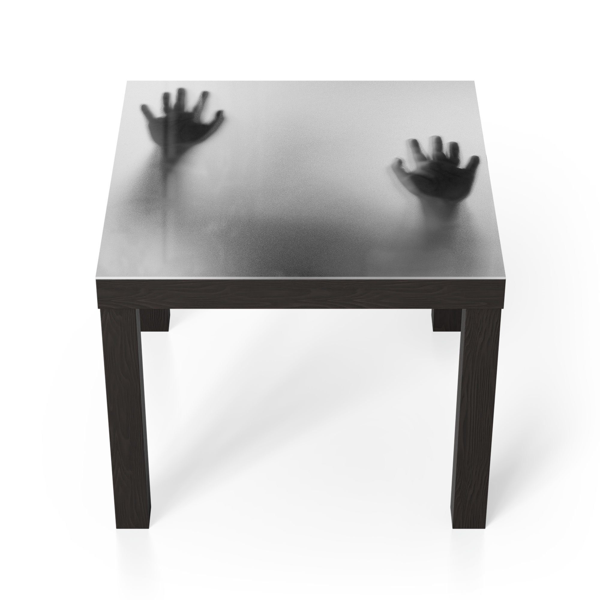 DEQORI Couchtisch 'Zwei Schattenhände', Glas Beistelltisch Glastisch modern Schwarz