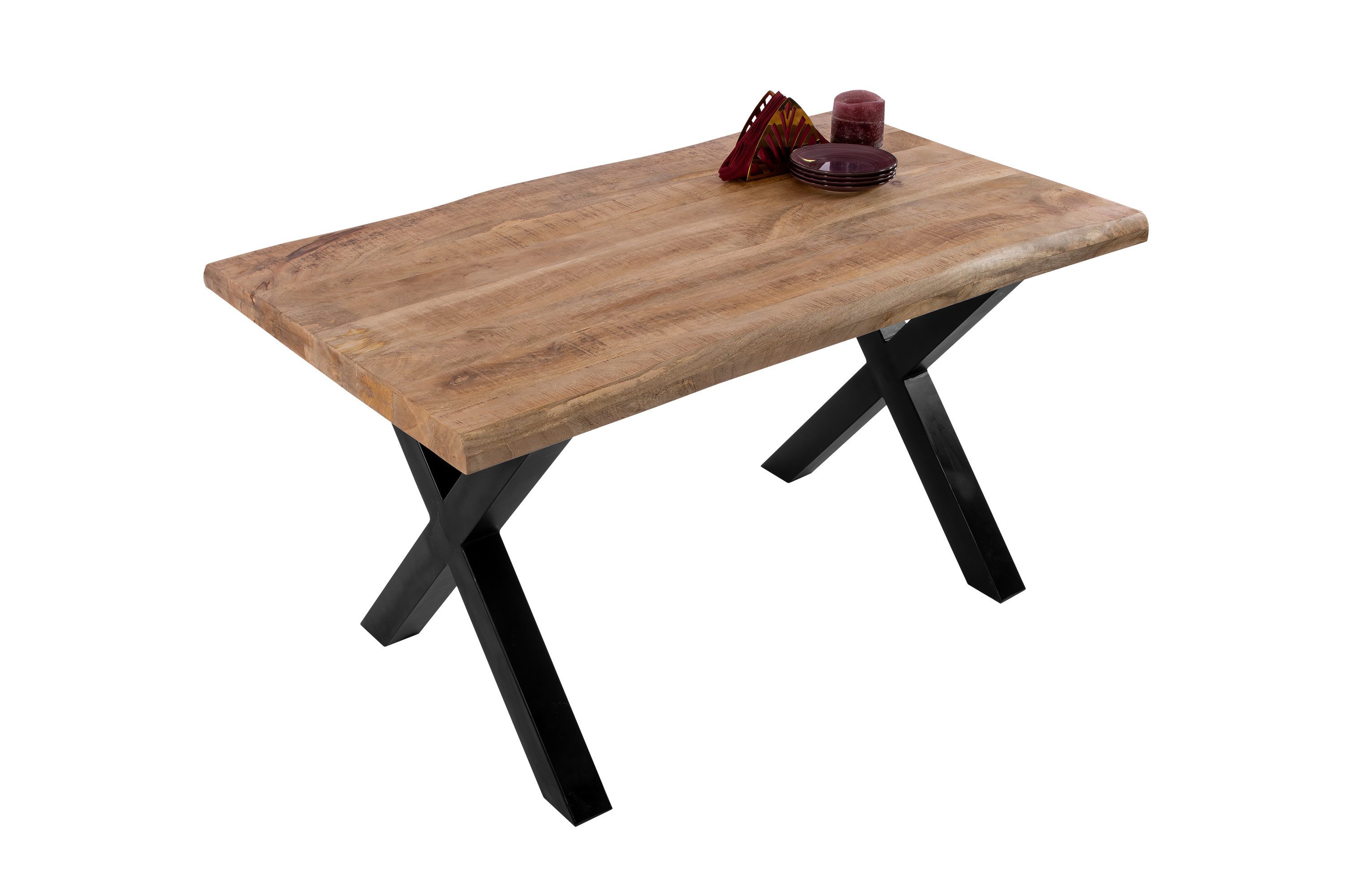Loreno® Baumkantentisch Cali, massives Mangoholz, Baumkante, günstig online kaufen
