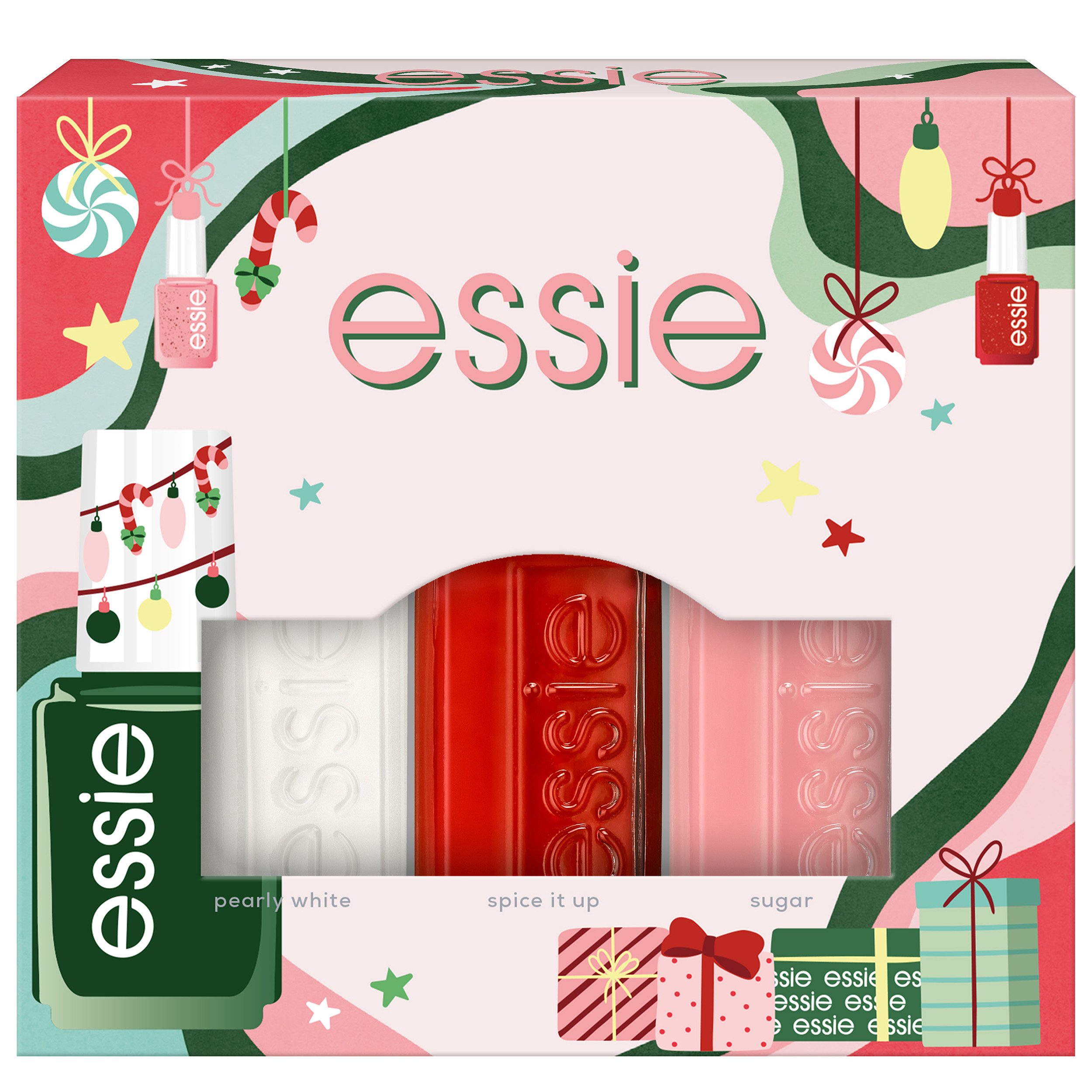 essie Nagellack-Set XMAS TRIO KIT, mit natürlichen Inhaltsstoffen