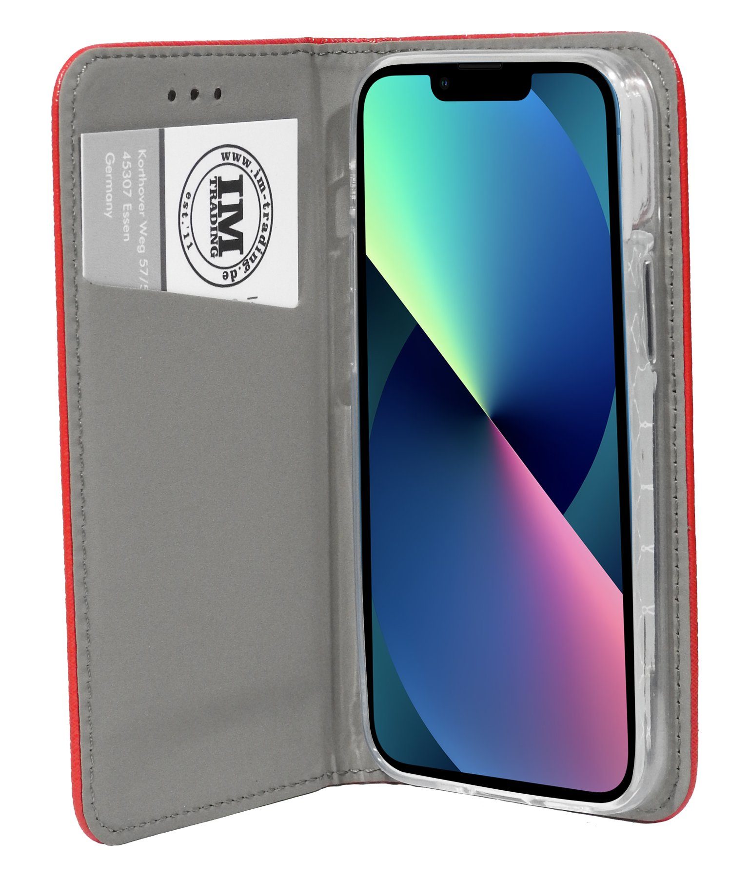 Handyhülle cofi1453® Buch Tasche "Smart" kompatibel mit iPhon, Elegante Handytasche aus hochwertigem PU Material in Leder Optik seitlich öffnend geeignet