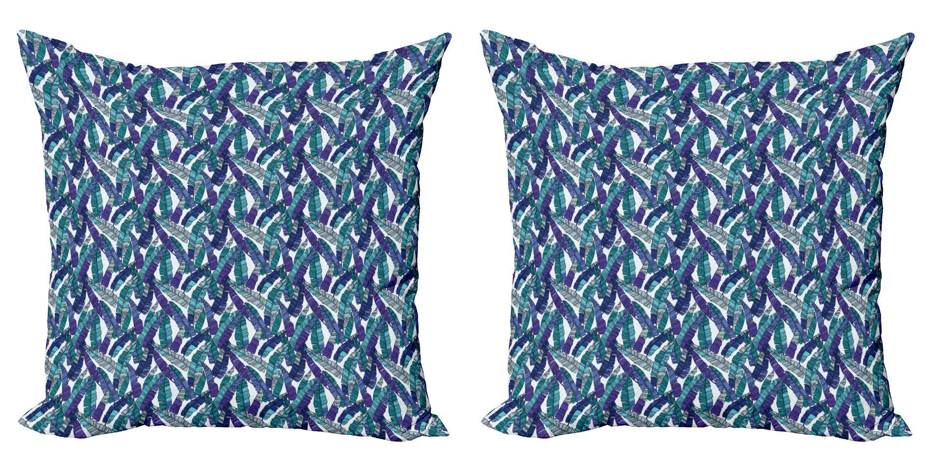 Kissenbezüge Modern Accent Abakuhaus Moderne Dschungel-Laub Bananenblättern (2 Doppelseitiger Digitaldruck, Stück)