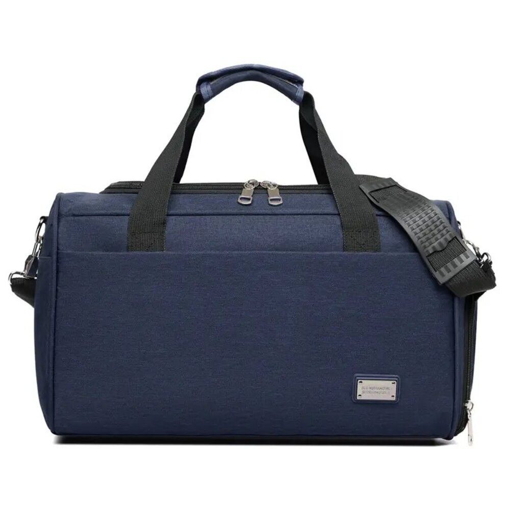Reisetasche, Verarbeitung Blau Weekender, mit Hochwertige Sporttasche PRESO Schuhfach, Sporttasche BAG Fitnesstasche,