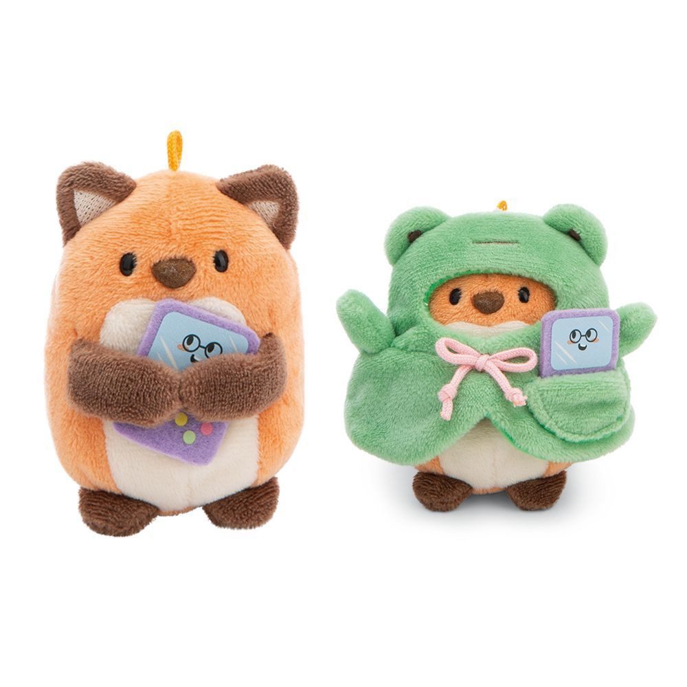 Nici Kuscheltier NICI Kuscheltier Set Fuchs Geeks mit Video Spiel und Froschkostüm 8cm