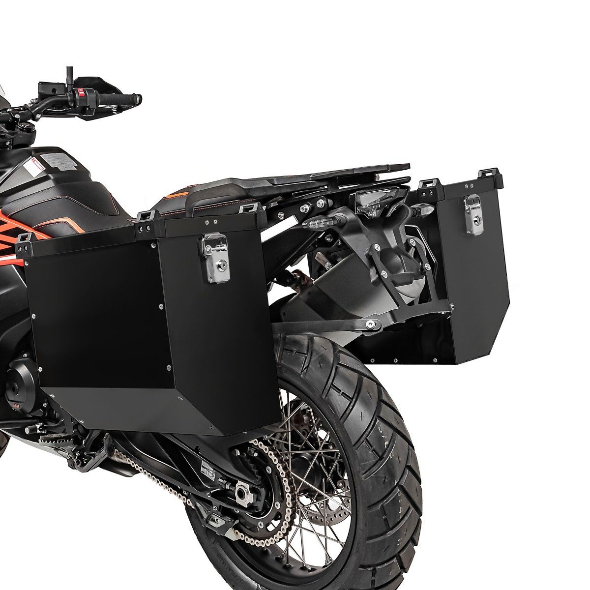 Bagtecs Kofferset Set Alukoffer + Kofferträger passend für Honda Transalp XL 750 23-26 A