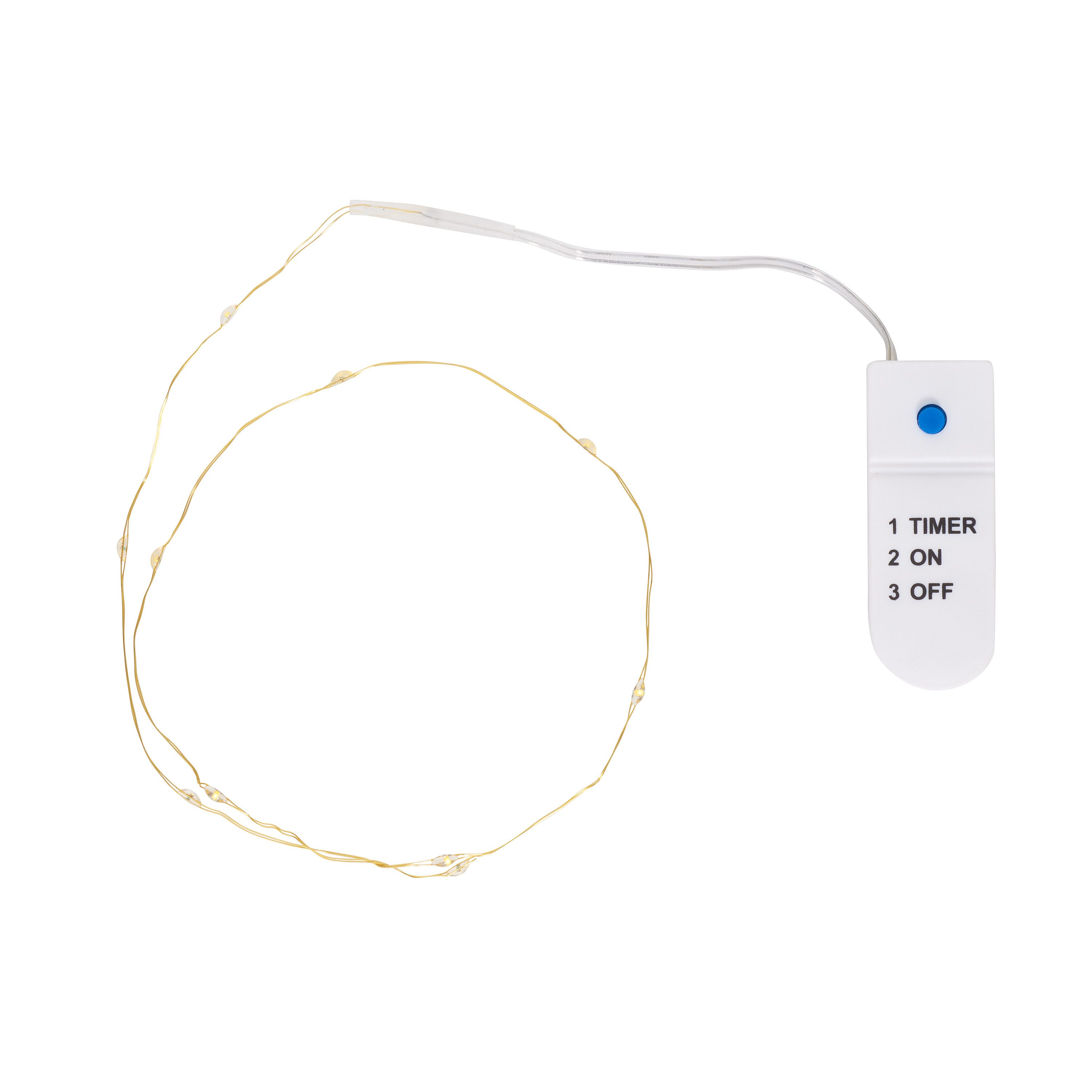 VBS Lichterkette Micro-LED-Lichterkette, Timer 6/18 Std., 10 LEDs