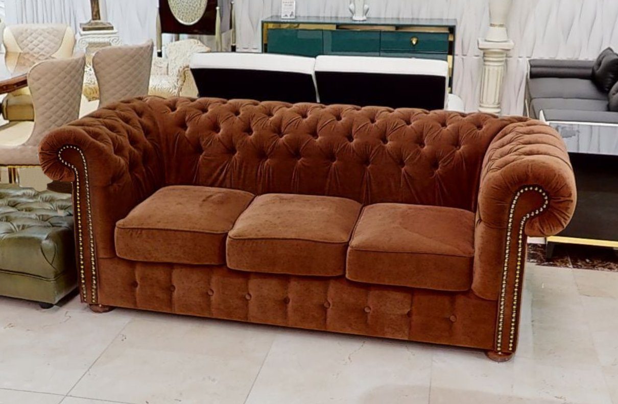 Polster Chesterfield-Sofa in Chesterfield Made Sofas 3 Couch Europe JVmoebel Sitzer Sofort, Sofa Wohnzimmer