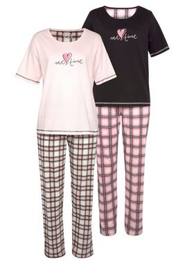 Vivance Dreams Pyjama (Packung, 4 tlg) im Doppelpack mit Karomuster