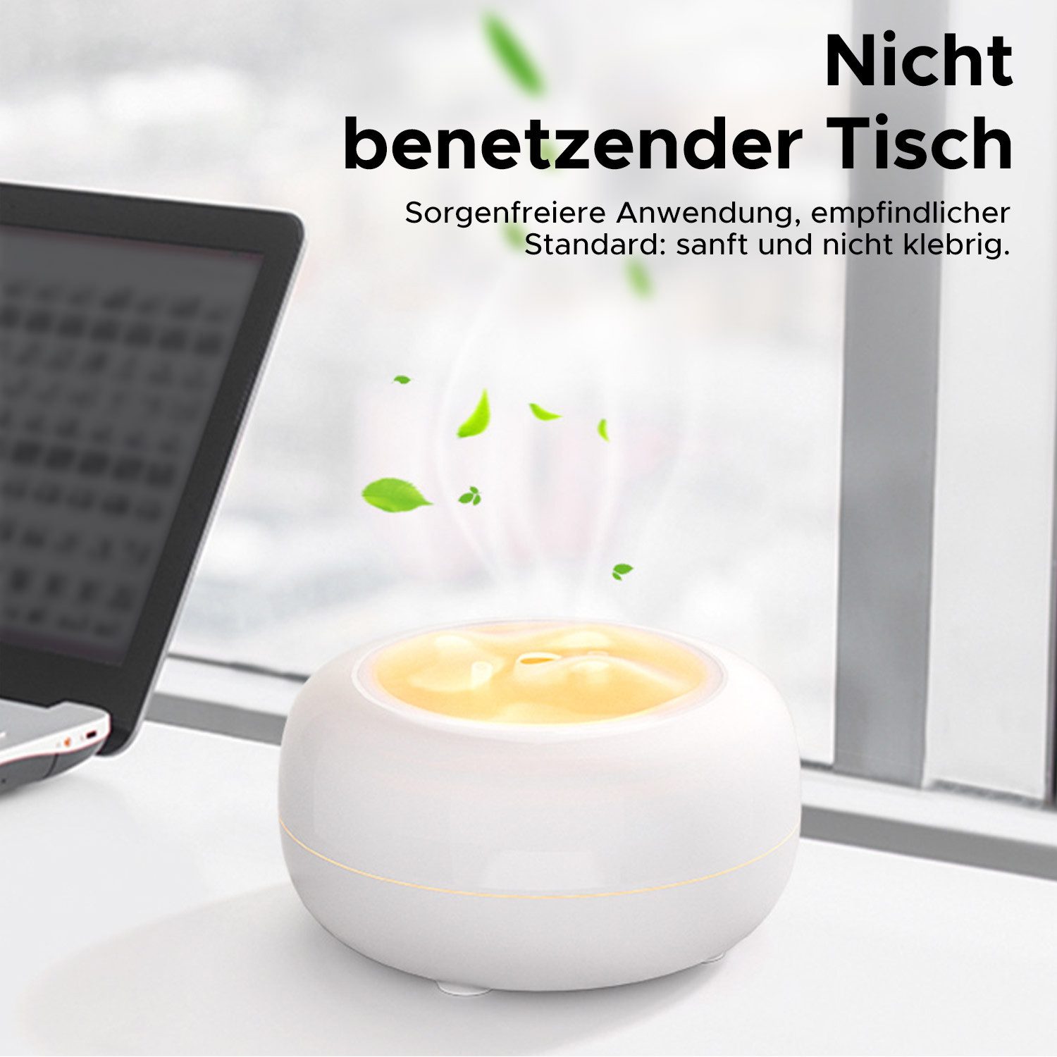 Refttenw Luftbefeuchter Aromatherapie-Diffusor, Luftbefeuchter, 7 Lichter, 300 ml