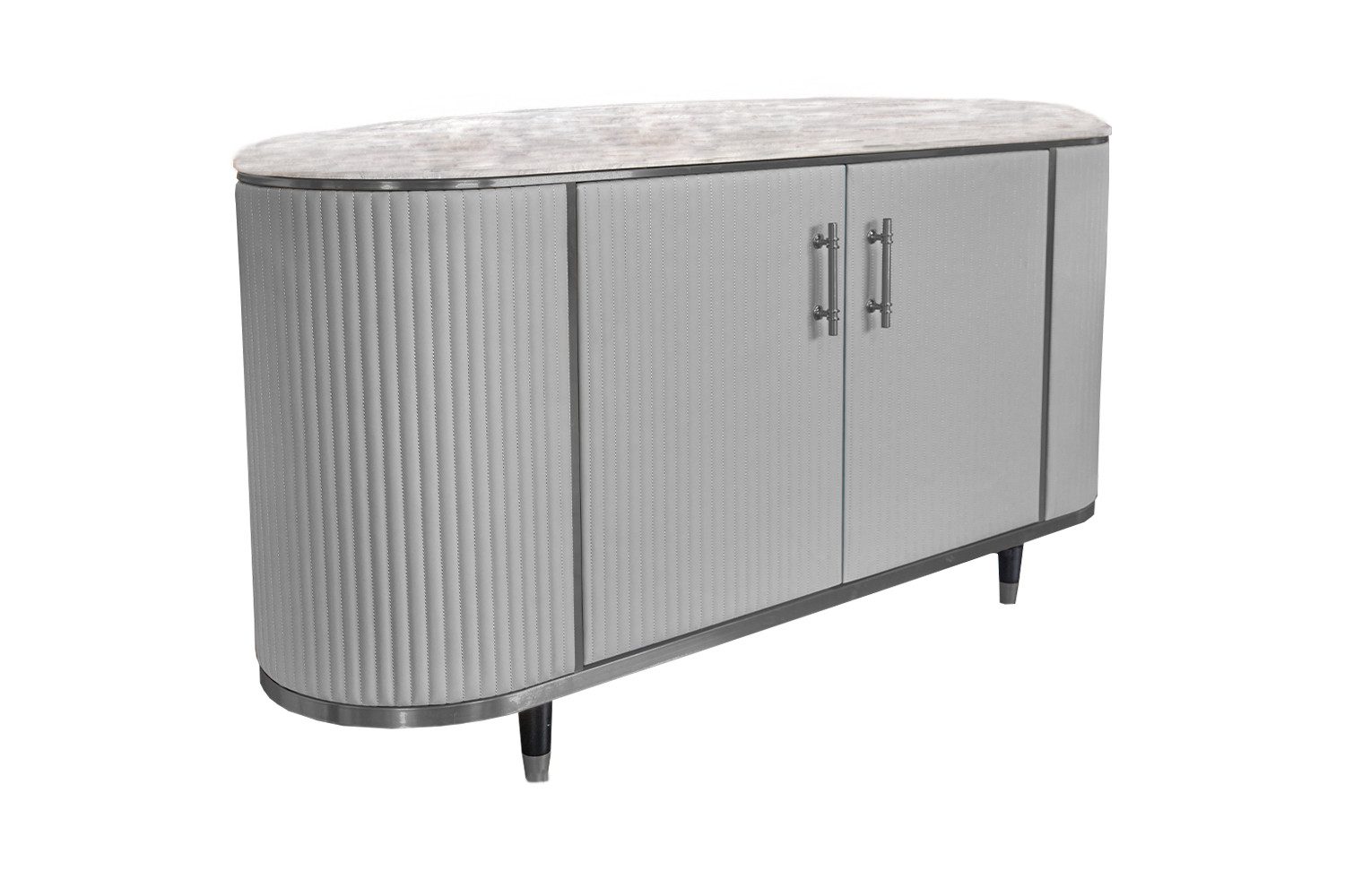 KAWOLA TV-Board MARIA, Marmorplatte Kunstleder verschiedene Farben günstig online kaufen