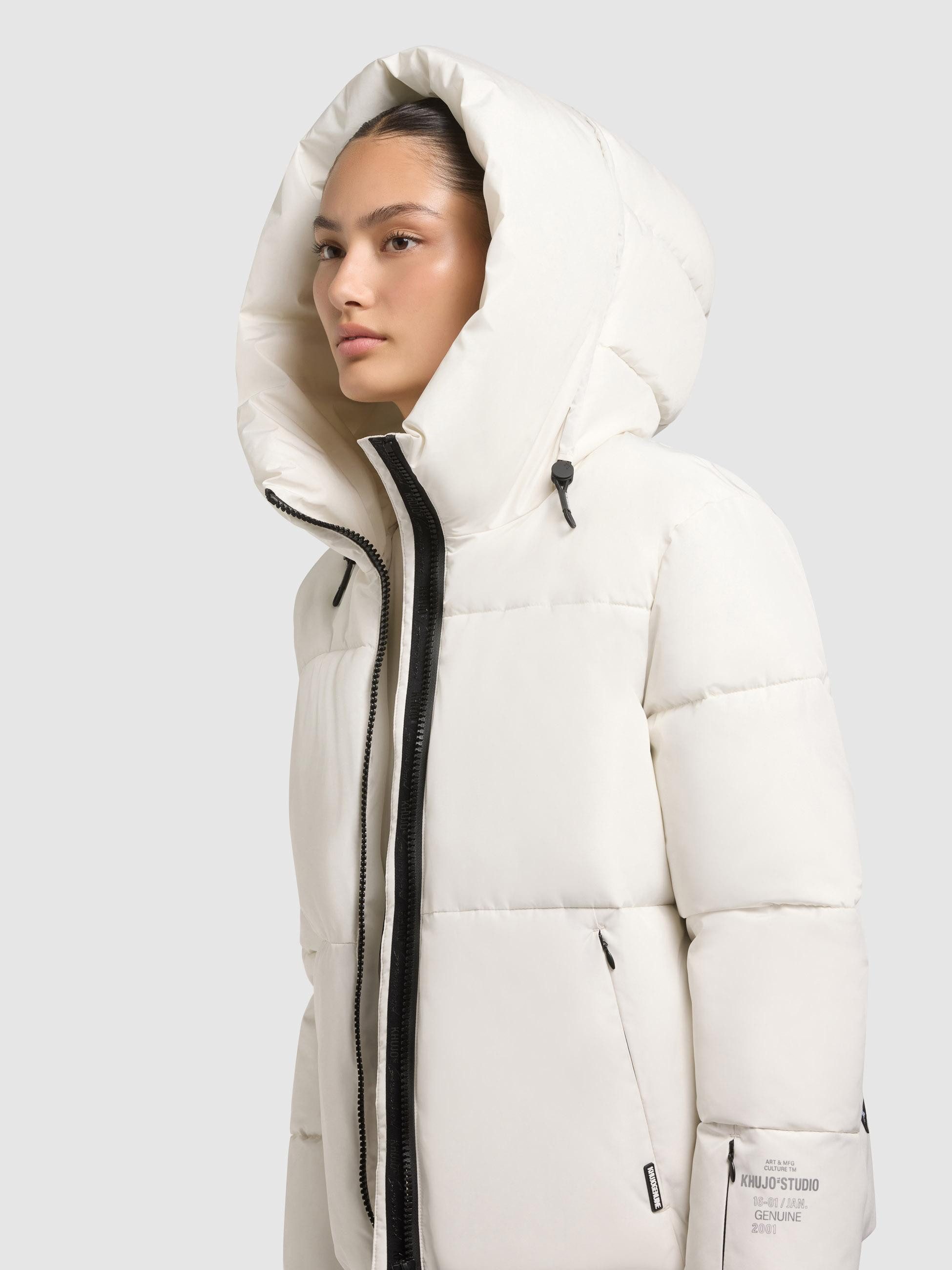 khujo Steppjacke Audrey Matt Warme Winterjacke mit verstellbarer Kapuze