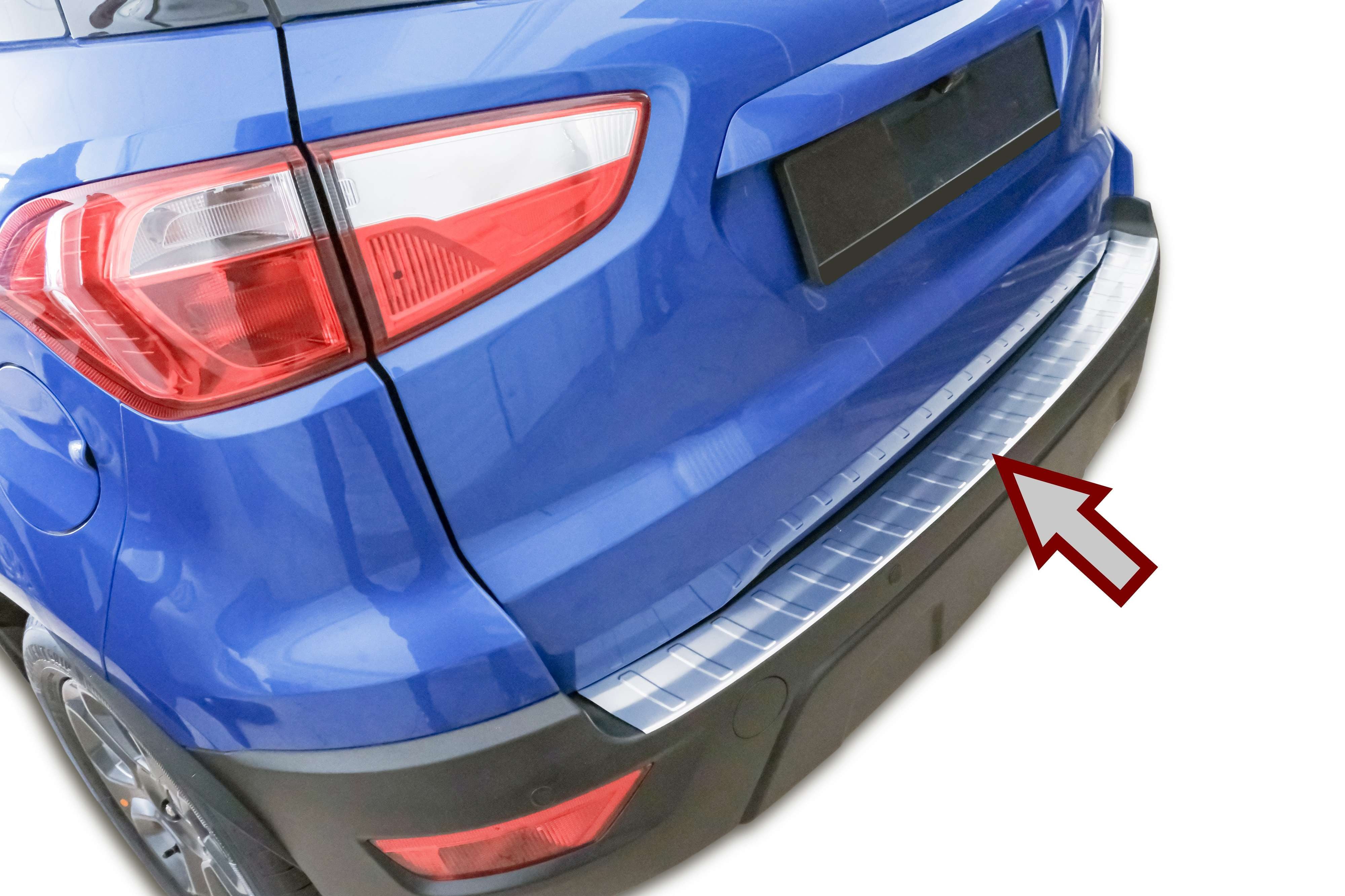 RECAMBO Ladekantenschutz für FORD ECOSPORT, BJ ab 2017> Stoßstangenschutz, V2A rostfrei, Exklusive Optik, praktischer Schutz & perfekte Passform