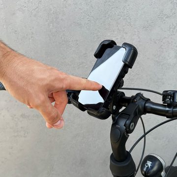 Wozinsky Halterung für den Lenker eines Fahrrads, Motorrads, Rollers schwarz Smartphone-Halterung