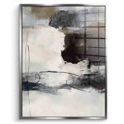 DOTCOMCANVAS® Acrylglasbild Landscape - Acrylglas, Acrylglasbild schwarz weiß grau moderne abstrakte Kunst Druck Wandbild