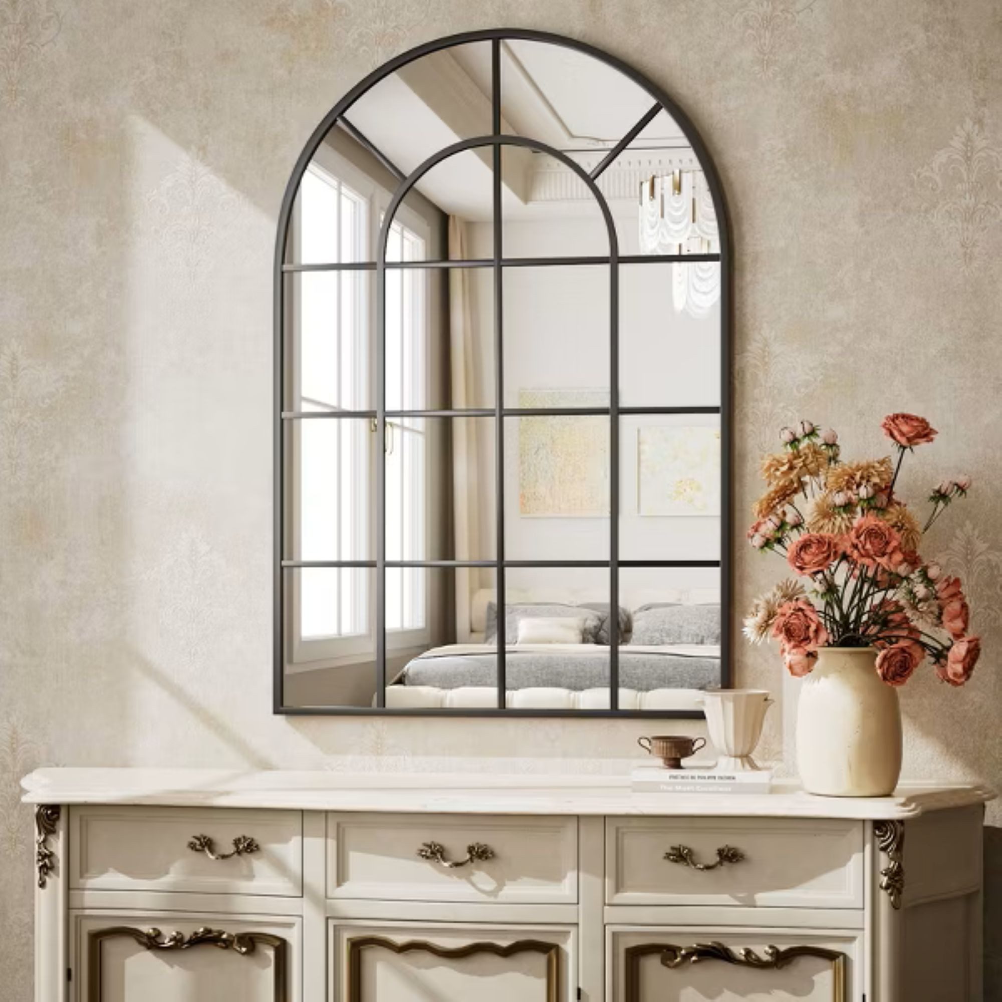 MC Star Wandspiegel Großer Wellenrand-Rundspiegel- Wandspiegel (mit Fenster günstig online kaufen