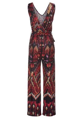 Buffalo Overall mit Alloverprint und weitem Bein