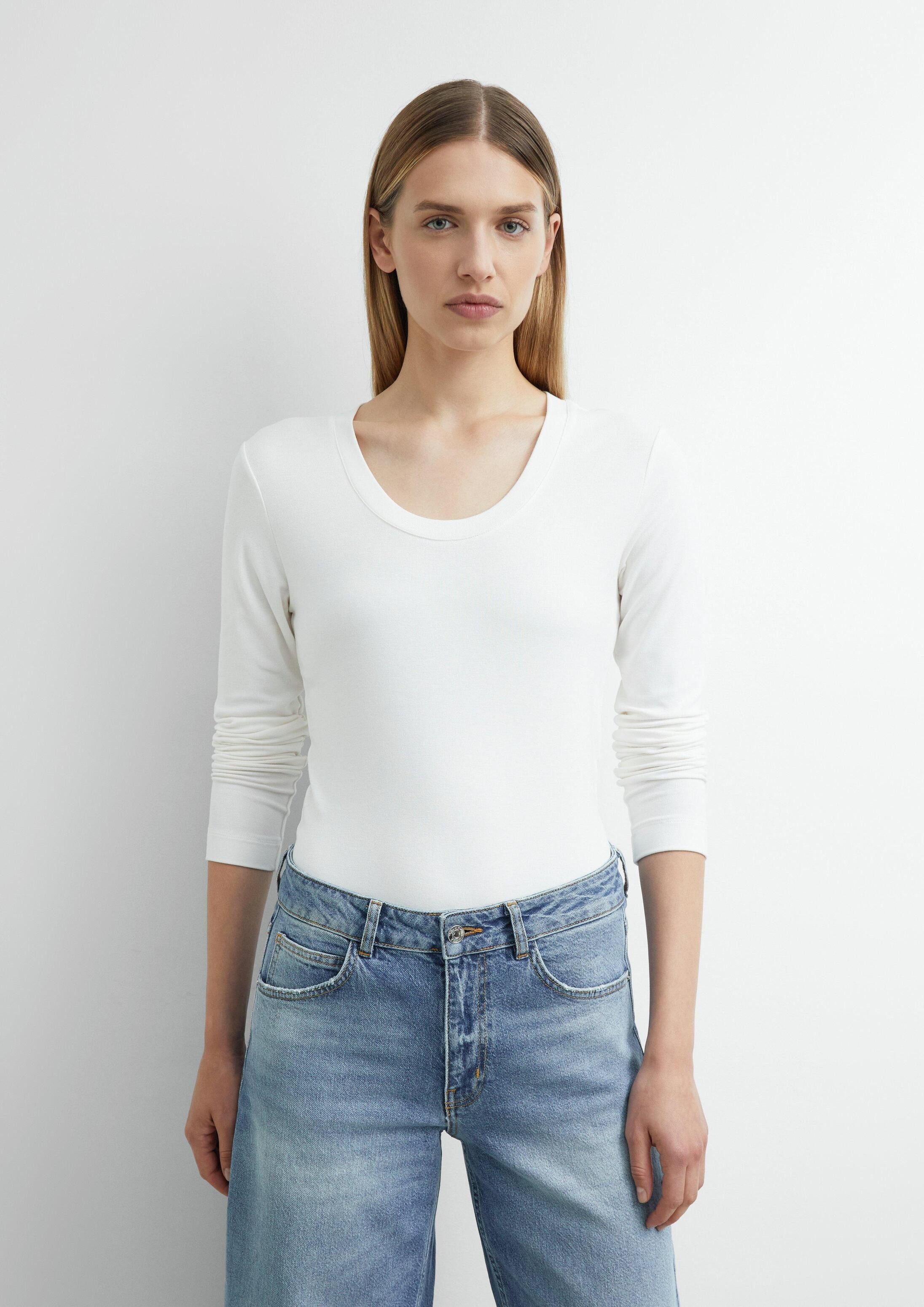 comma Langarmshirt T-Shirt Longsleeve aus Viskosestretch