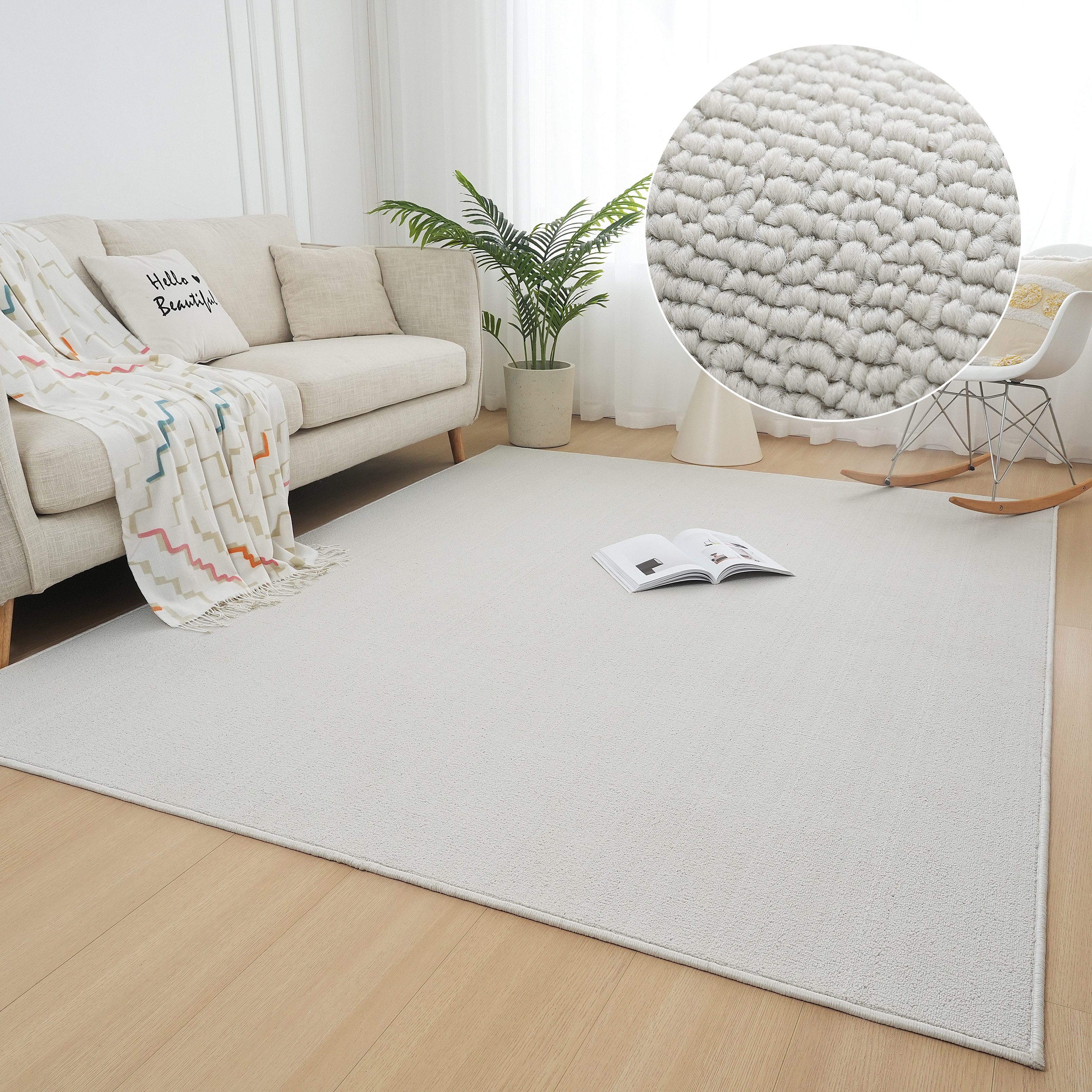 my home Teppich Jola, Uni-Farben, besonders dichte Qualität, Boho, rechteck günstig online kaufen