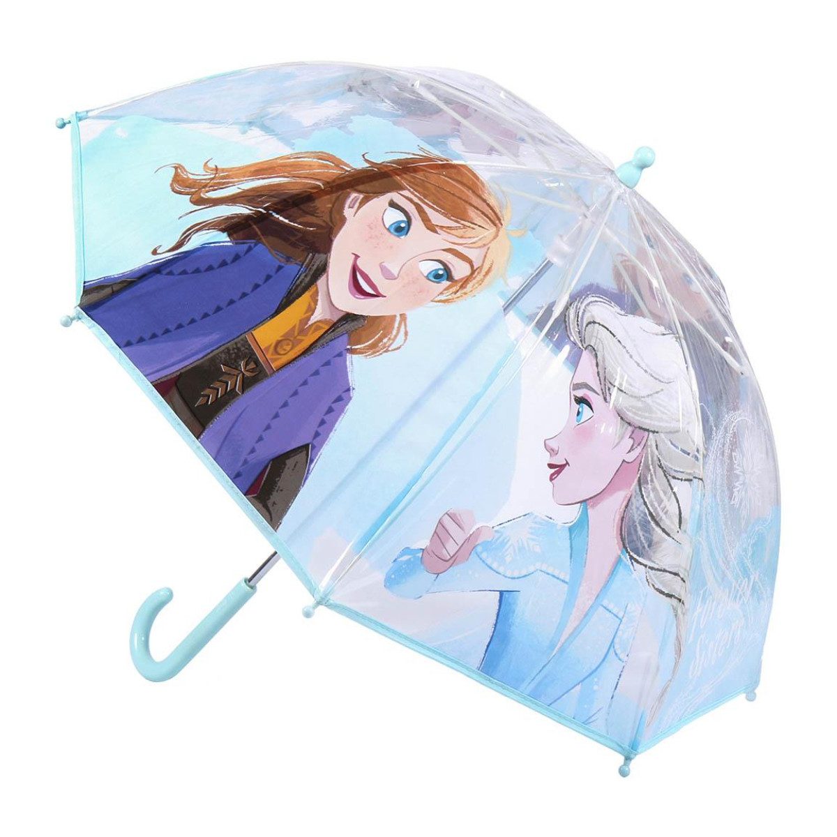 Cerda Stockregenschirm Disney Frozen 2 Regenschirm ? 71 cm Leichter Kuppel-Schirm, Komplett durchsichtig