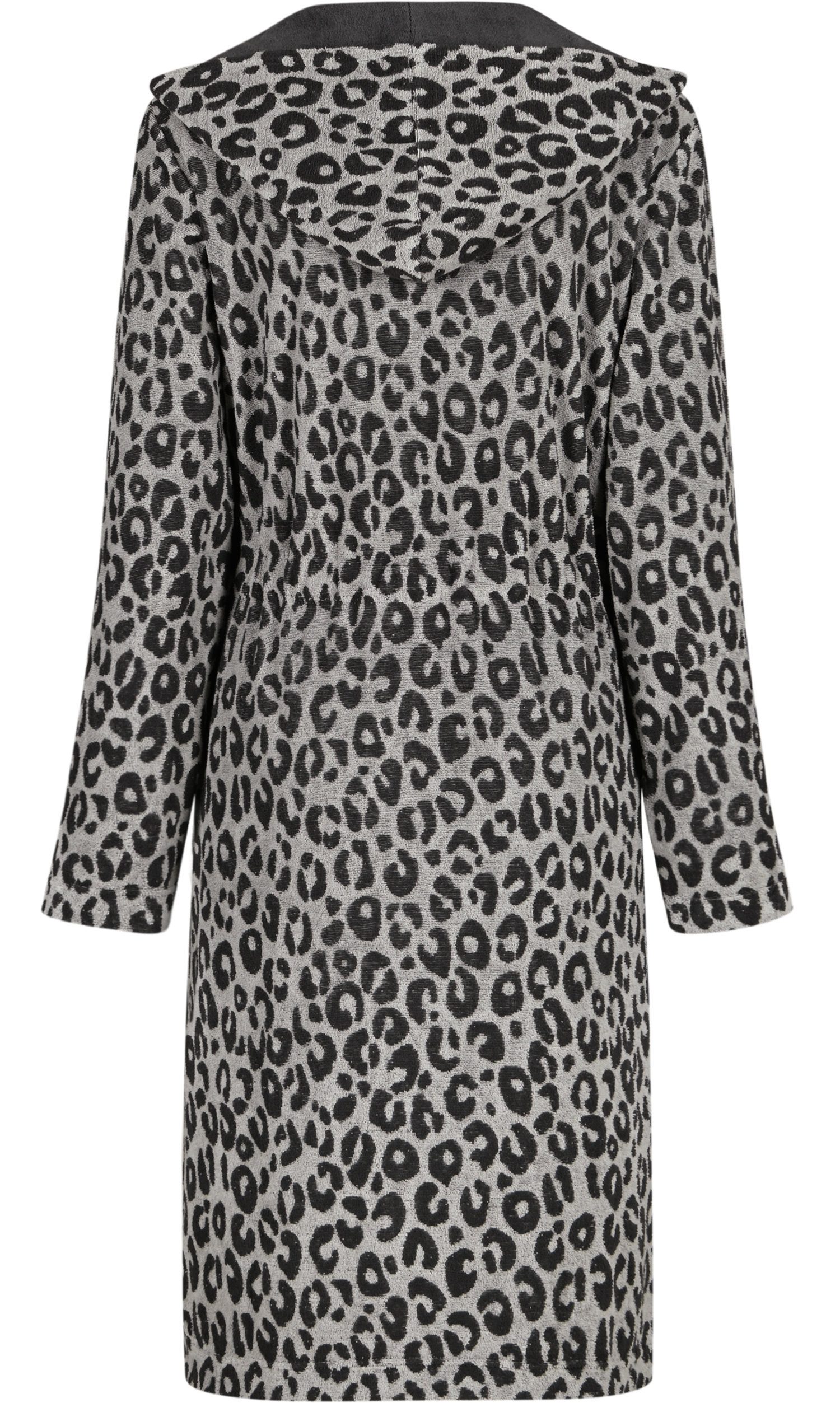 Cawö Damenbademantel Damen Morgenmantel Animal, Baumwollmischung, Kapuze, R günstig online kaufen