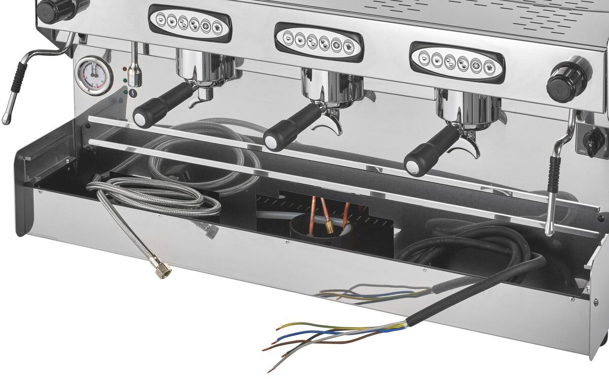 GastroHero Siebträgermaschine Espressomaschine MILANO 3 GR Automatik Siebträgermaschine