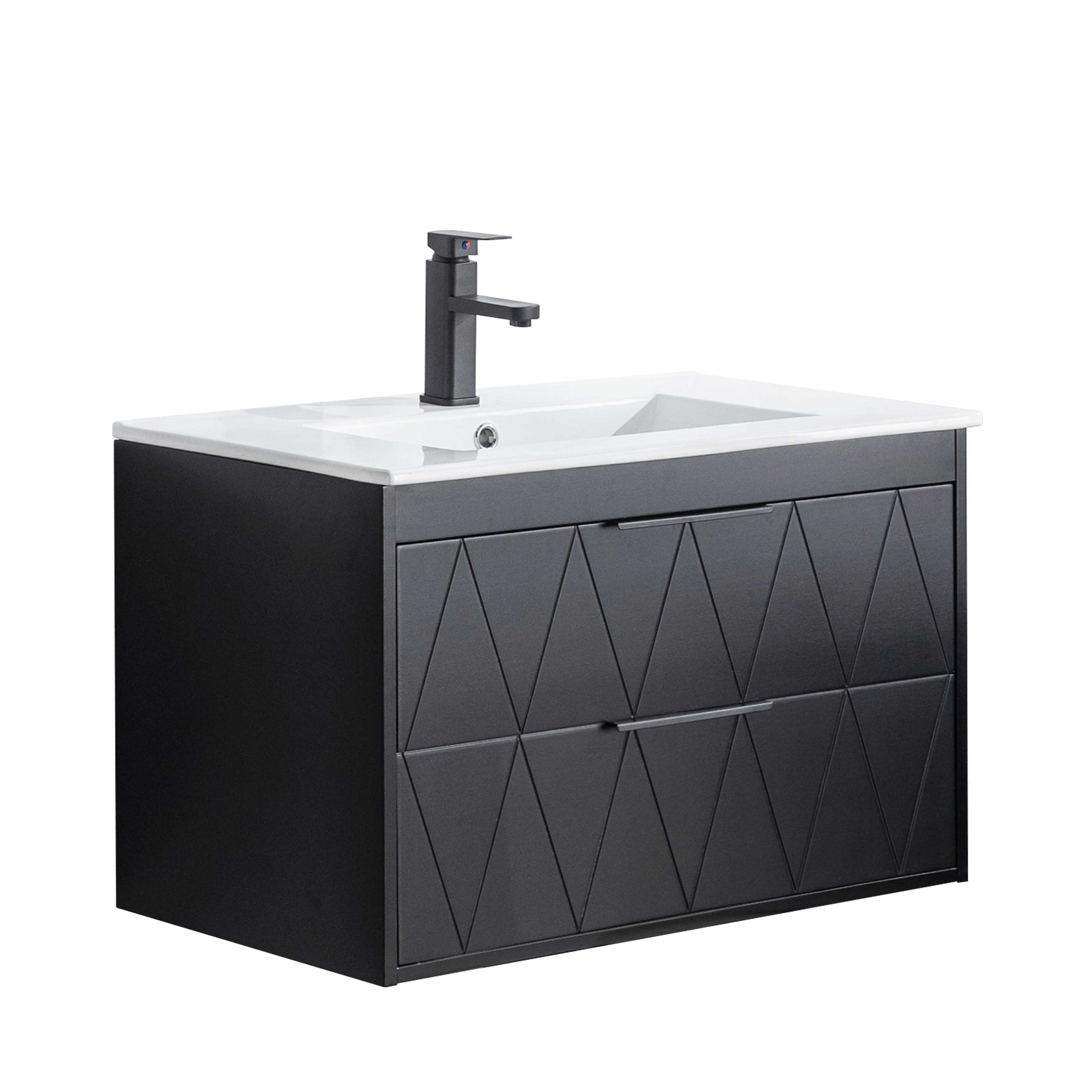 UEV Waschtisch mit Unterschrank, Waschbeckenunterschrank 60cm/75cm/90cm hän günstig online kaufen