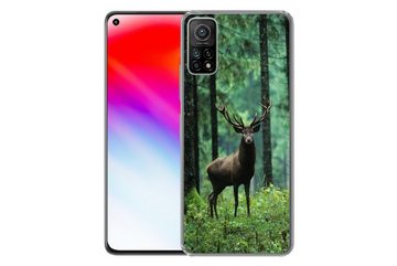 MuchoWow Handyhülle Hirsche - Wald - Bäume - Tiere - Natur, Phone Case, Handyhülle Xiaomi Mi 10T, Silikon, Schutzhülle