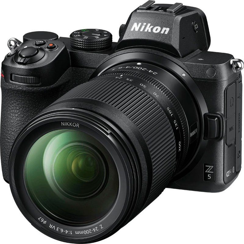 Nikon Z 5 KIT Z 24-200 mm 1:4.0-6.3 VR Systemkamera (24-200 mm 1:4.0-6.3 VR, 24,3 MP, Bluetooth, WLAN (WiFi)