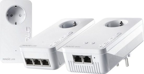 DEVOLO »Magic 2 WiFi Streaming Kit (2400Mbit, Powerline + WLAN ac, 6x LAN, Mesh WIFI, 3 Adapter)« Netzwerk-Adapter