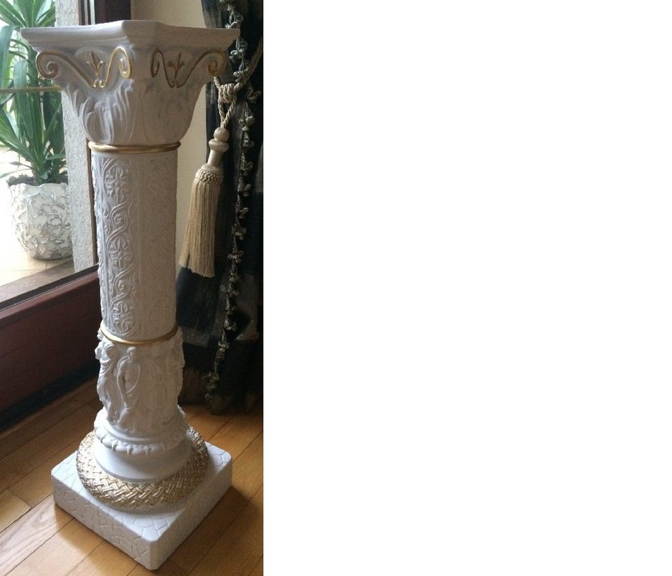 JVmoebel Skulptur Griechischer Antik Stil Kolumne Blumen Ständer