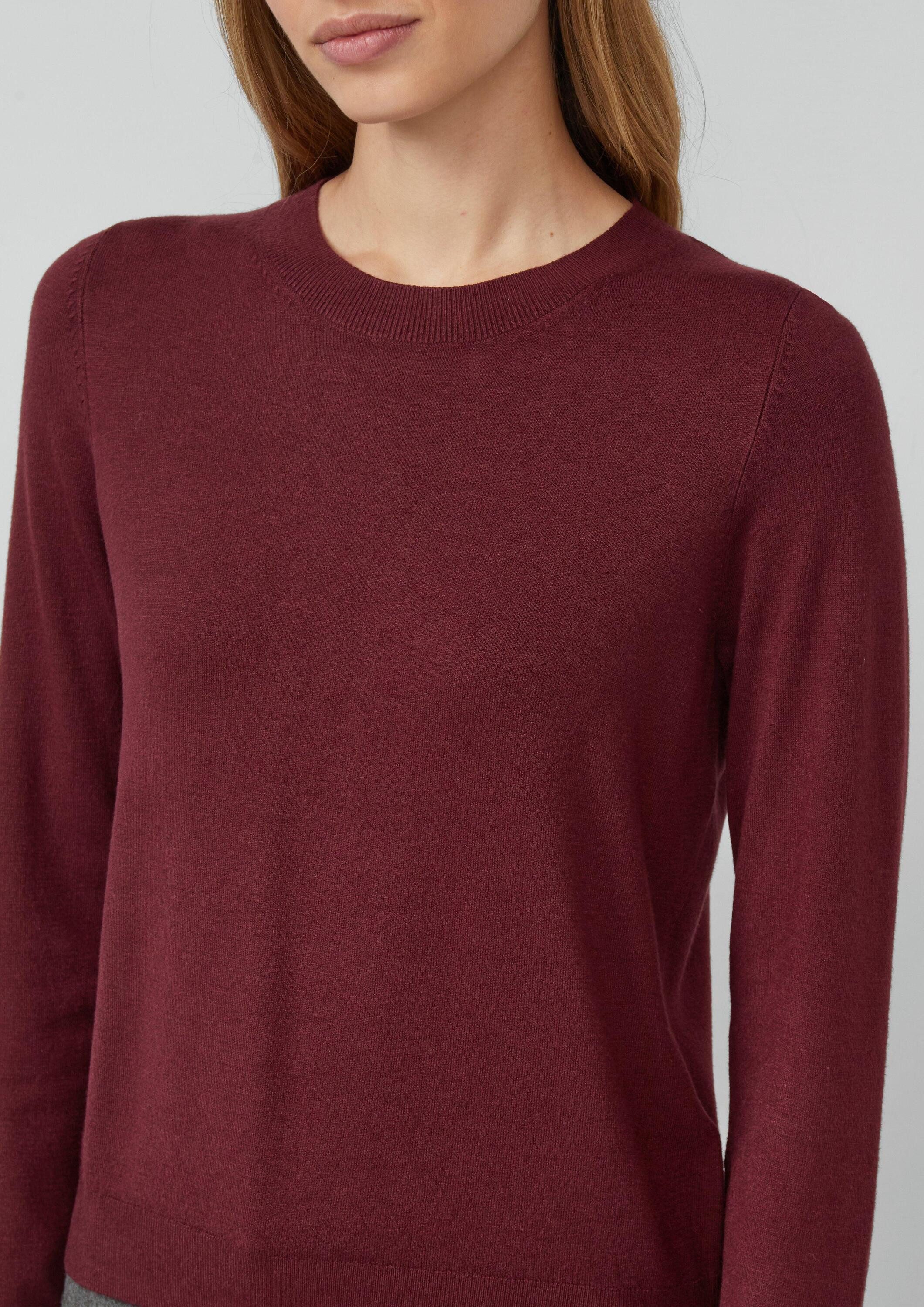 s.Oliver Longpullover Strickpullover Strickpullover aus Viskosemix