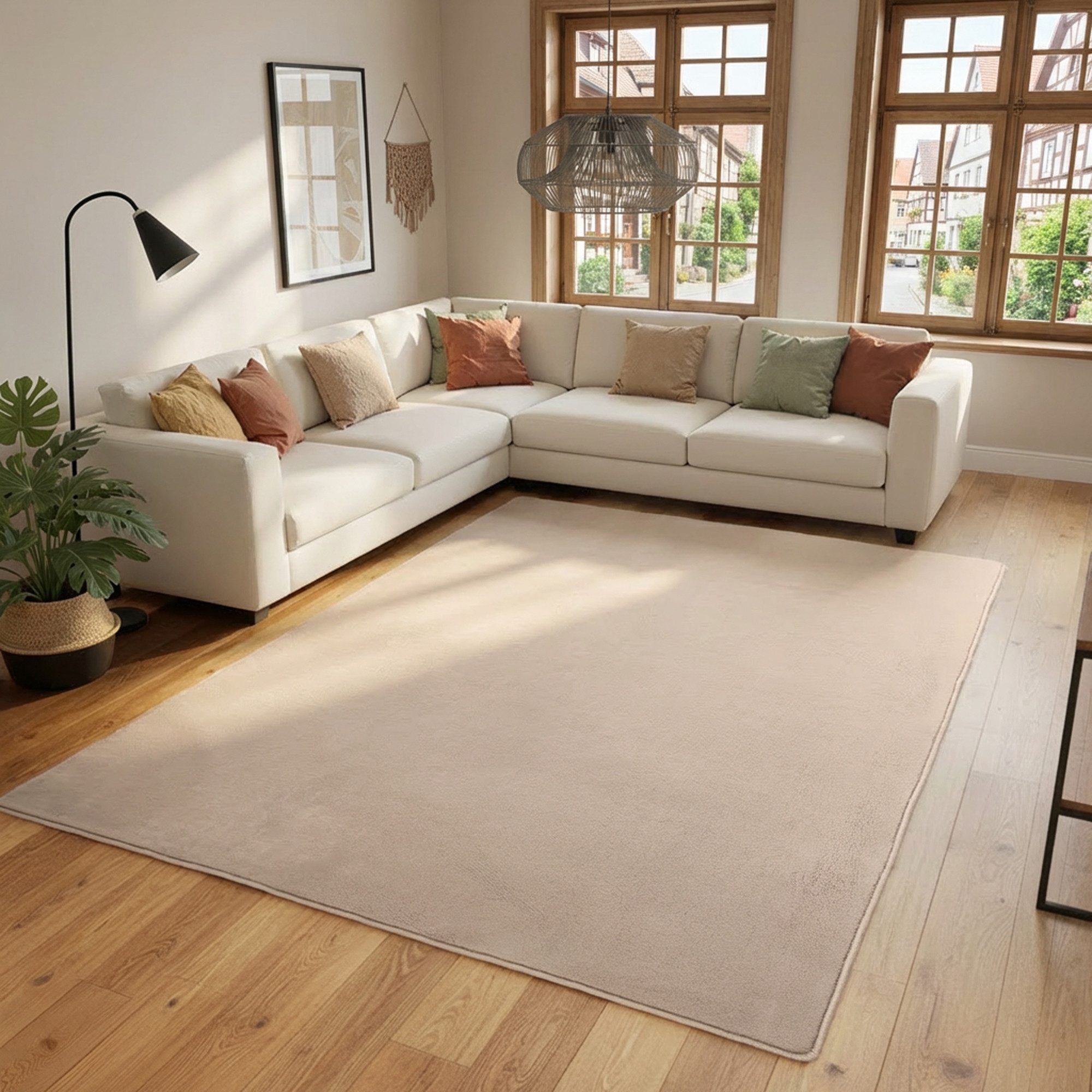 SIMPEX24 Teppich Unicolor - Einfarbig, Läufer, Höhe: 7 mm, Kurzflor Rund Te günstig online kaufen