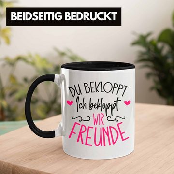 Trendation Tasse Tasse Beste Freunde "Du bekloppt, ich bekloppt, wir sind Freunde" Best