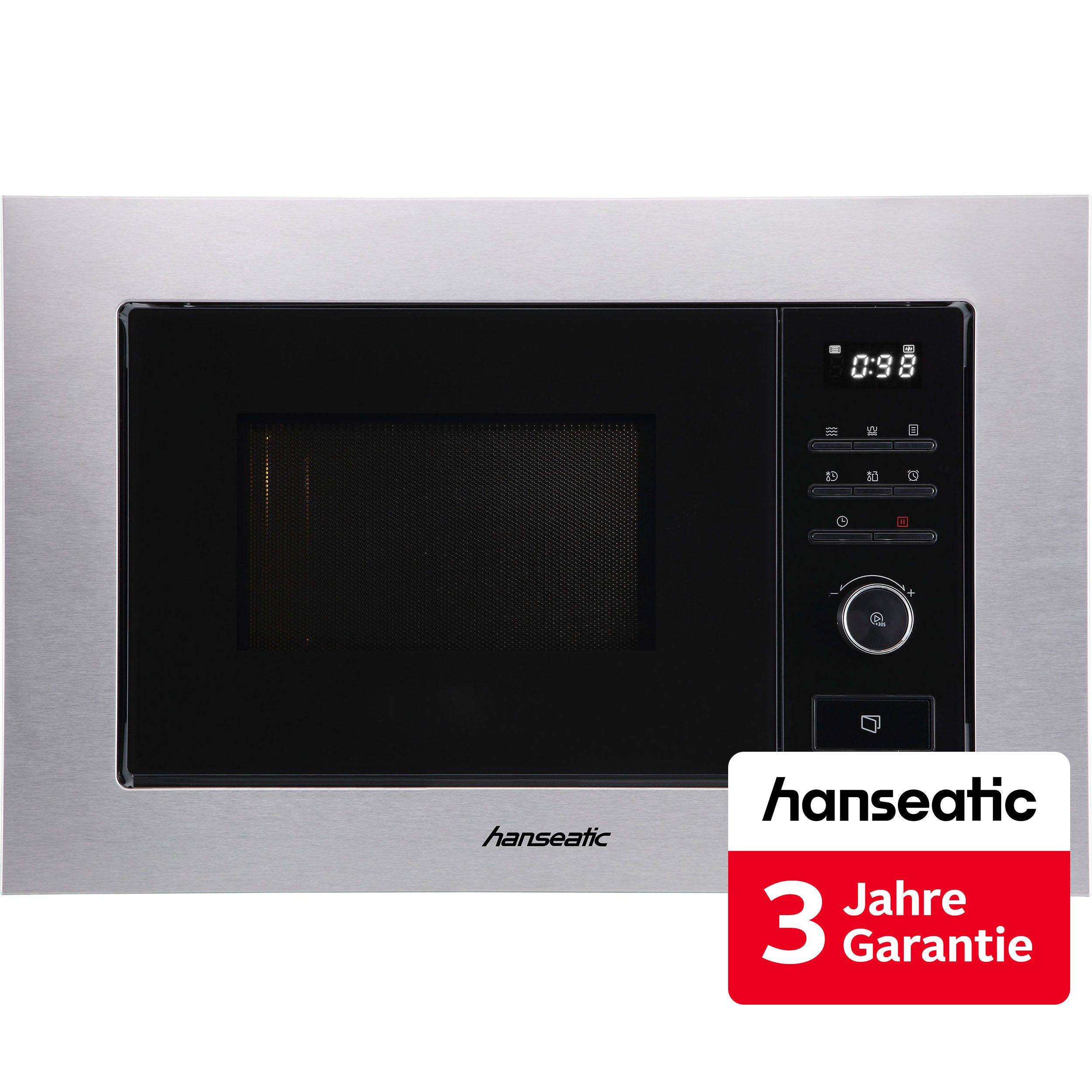 Hanseatic Einbau-Mikrowelle AG820B3AT-P0CE40, Grill, Mikrowelle, 20 l, inkl. 3 Jahre Herstellergarantie