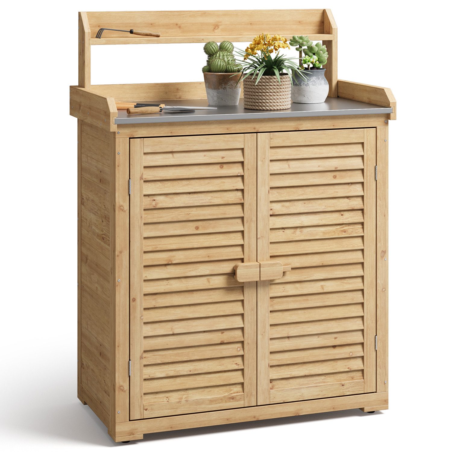 Bealife Garten-Geräteschrank Gerätehaus Geräteschrank, mit Arbeitsplatte, günstig online kaufen