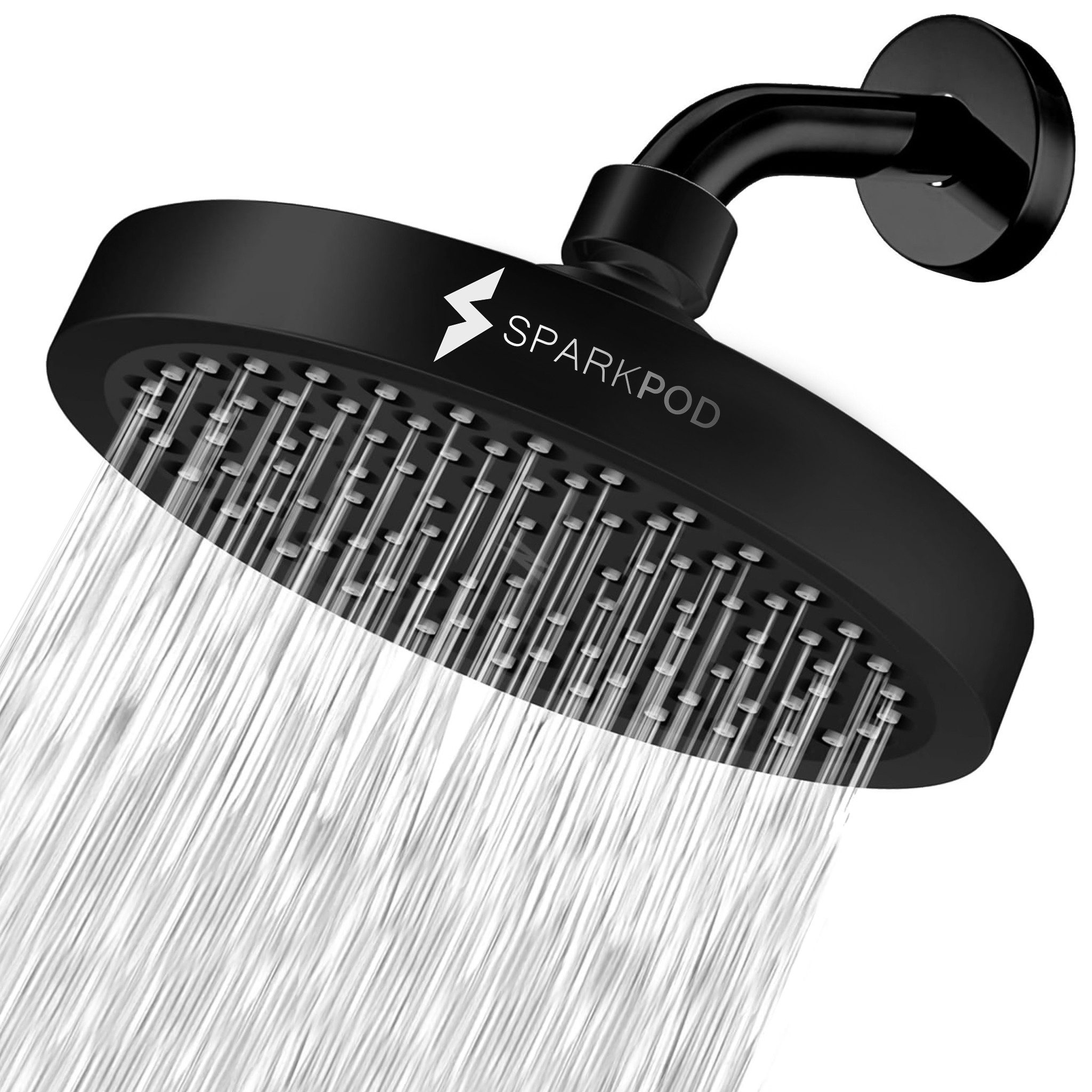 sparkpod Regenduschkopf Luxus XL Hochdruck Duschkopf Regendusche Anti-Kalk Düsen Spa-Feeling, (Hochdruck-Wasserdurchfluss, modernes Design, langlebiges Material., 4-tlg., Hochdruck-Regendusche 90 Anti-Kalk-Düsen einfache Montage), Hochdruck-Duschkopf Anti