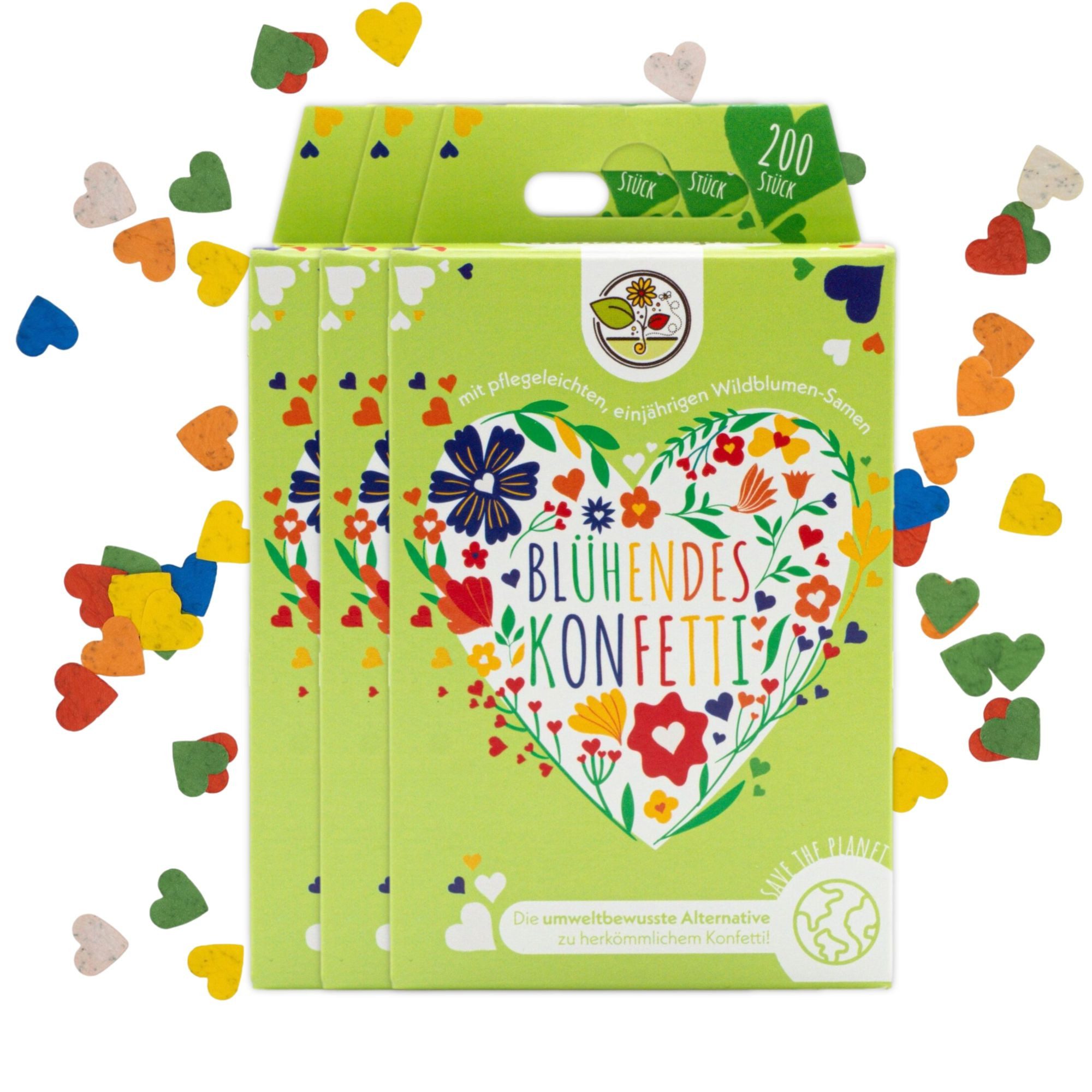 Blumensamen Blühendes Saatgut Konfetti für bunte Wildblumen - biolo. Samenpapier