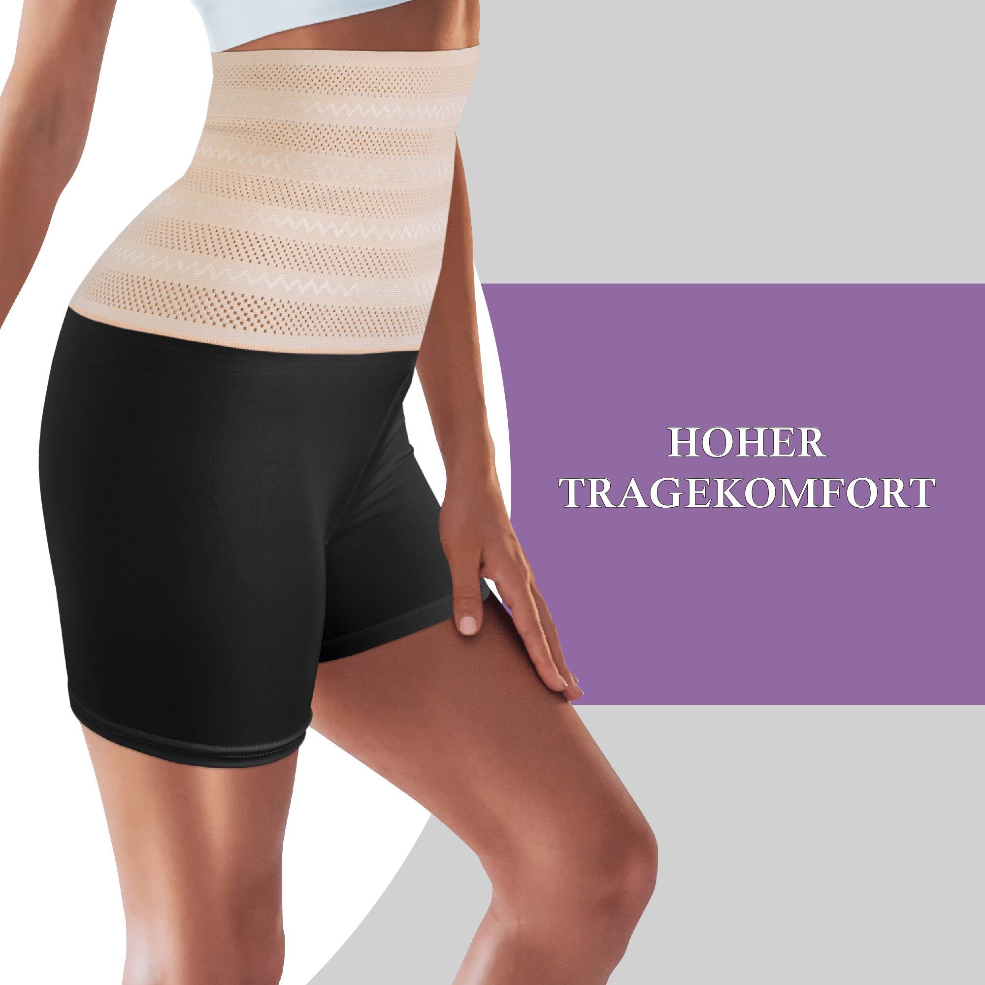 hemmy Fashion Miederslip Figurformender Mieder - Langbein Highwaist Miederpants Bauchweg Effekt, Shapewear Bodypants Hohe Taille