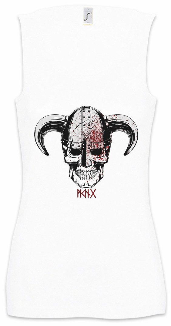 Urban Backwoods Tanktop Viking Skull IV Ärmelloses Damen T-Shirt Wikinger Totenkopf Schädel Vikings Runes Walhalla Odin
