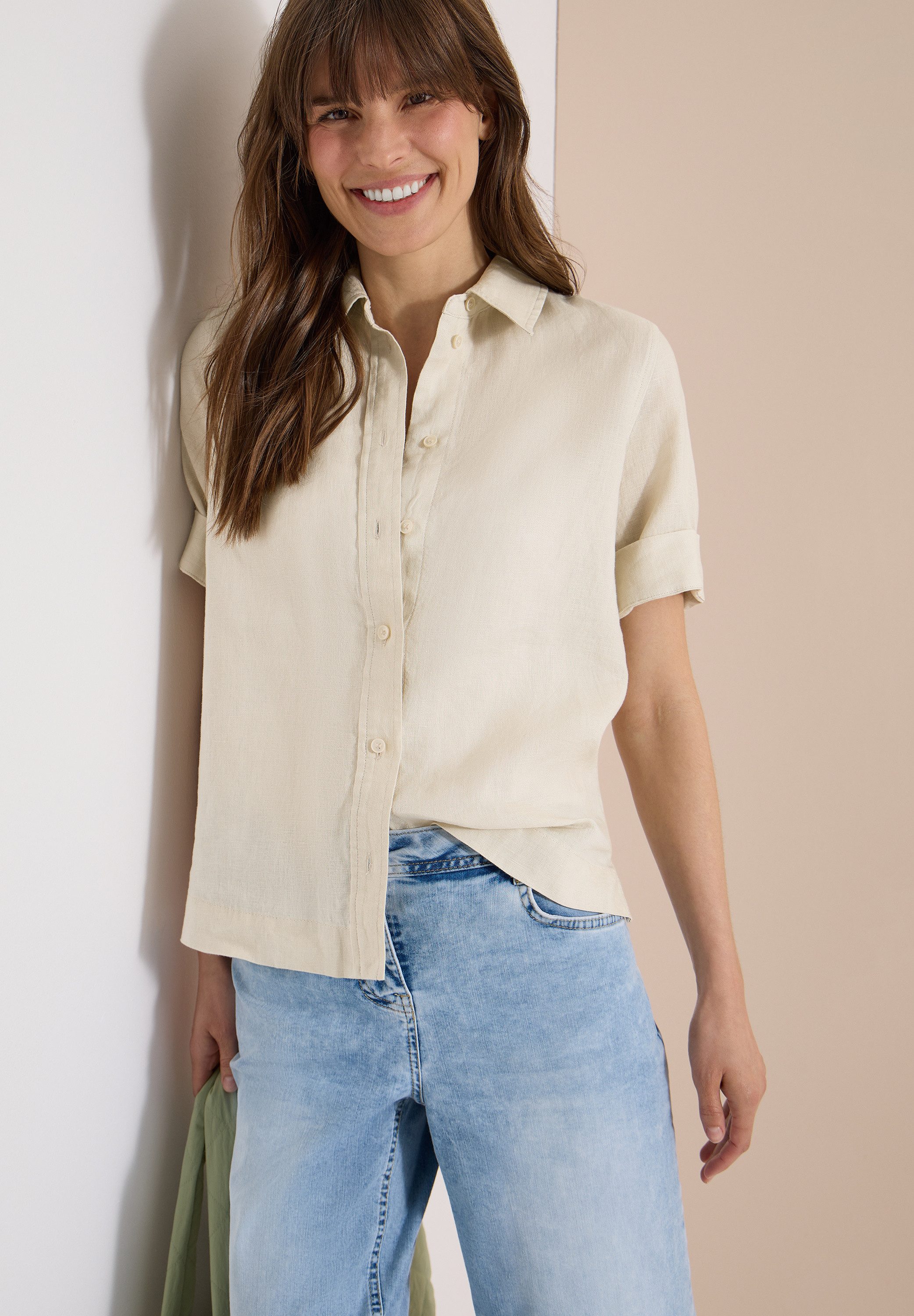 CECIL Hemdbluse aus reinem Leinen