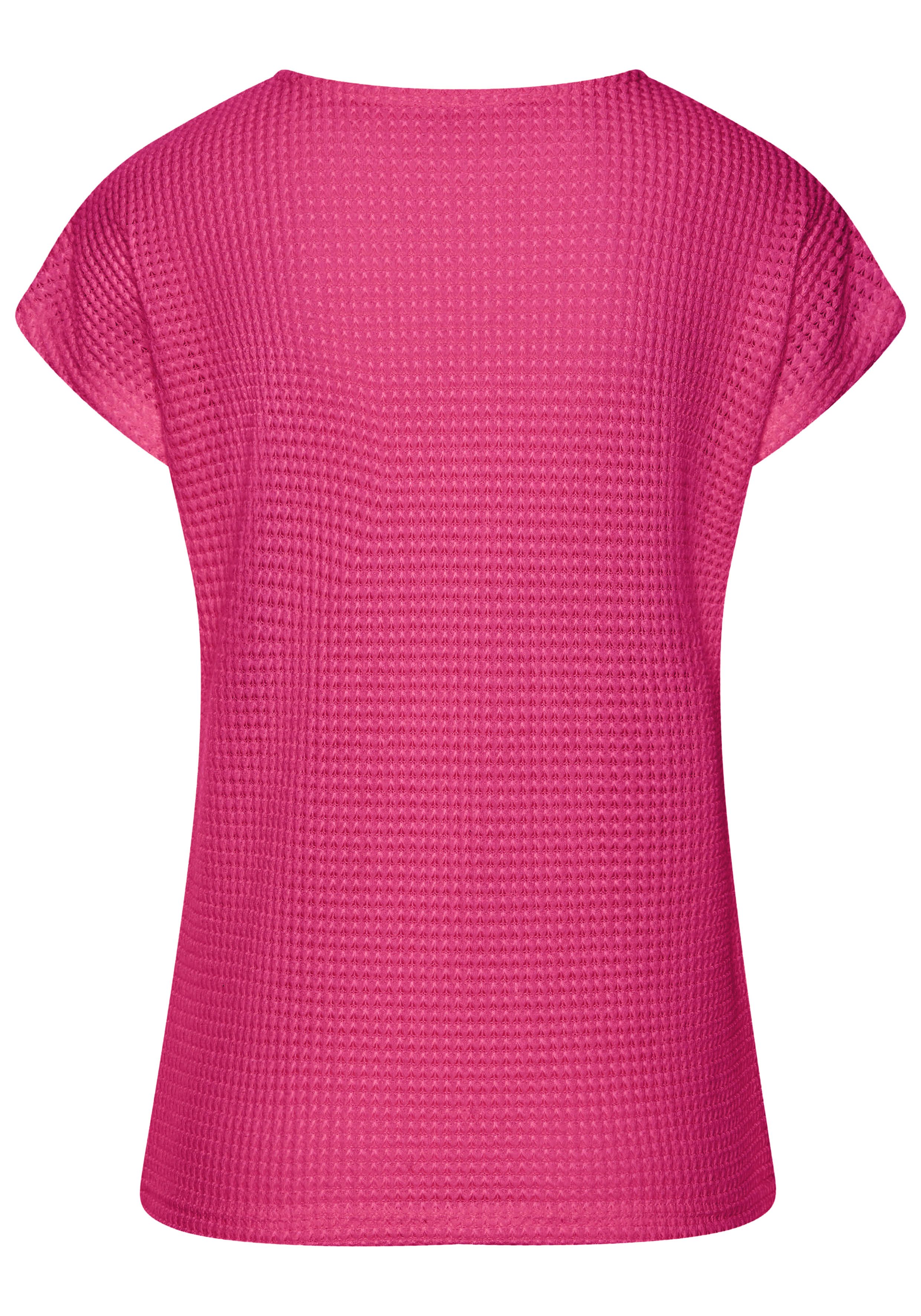 Vivance by Lascana Kurzarmshirt aus bügelfreiem Waffelstrick aus bügelfreier Qualität – Bild 4 von 5
