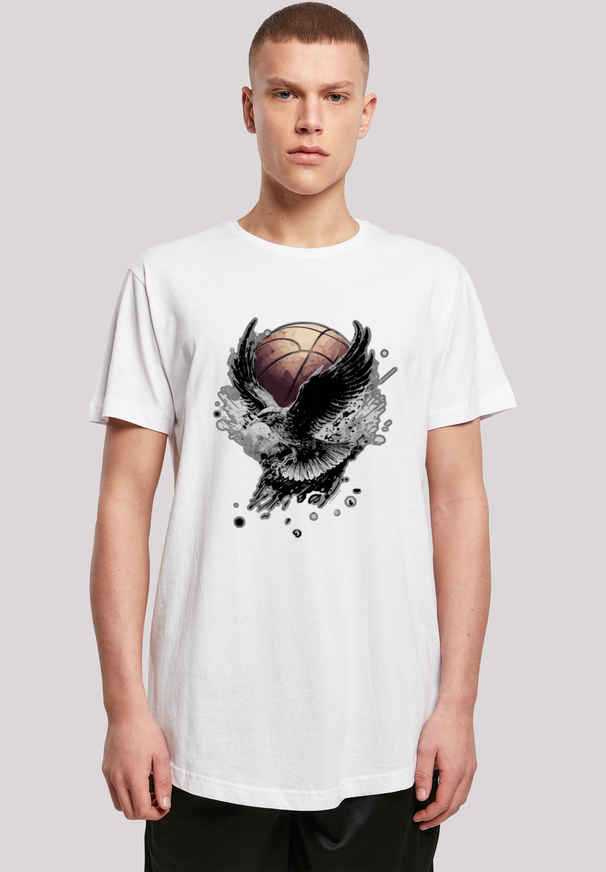 F4NT4STIC T-Shirt Basketball Adler Print weiß