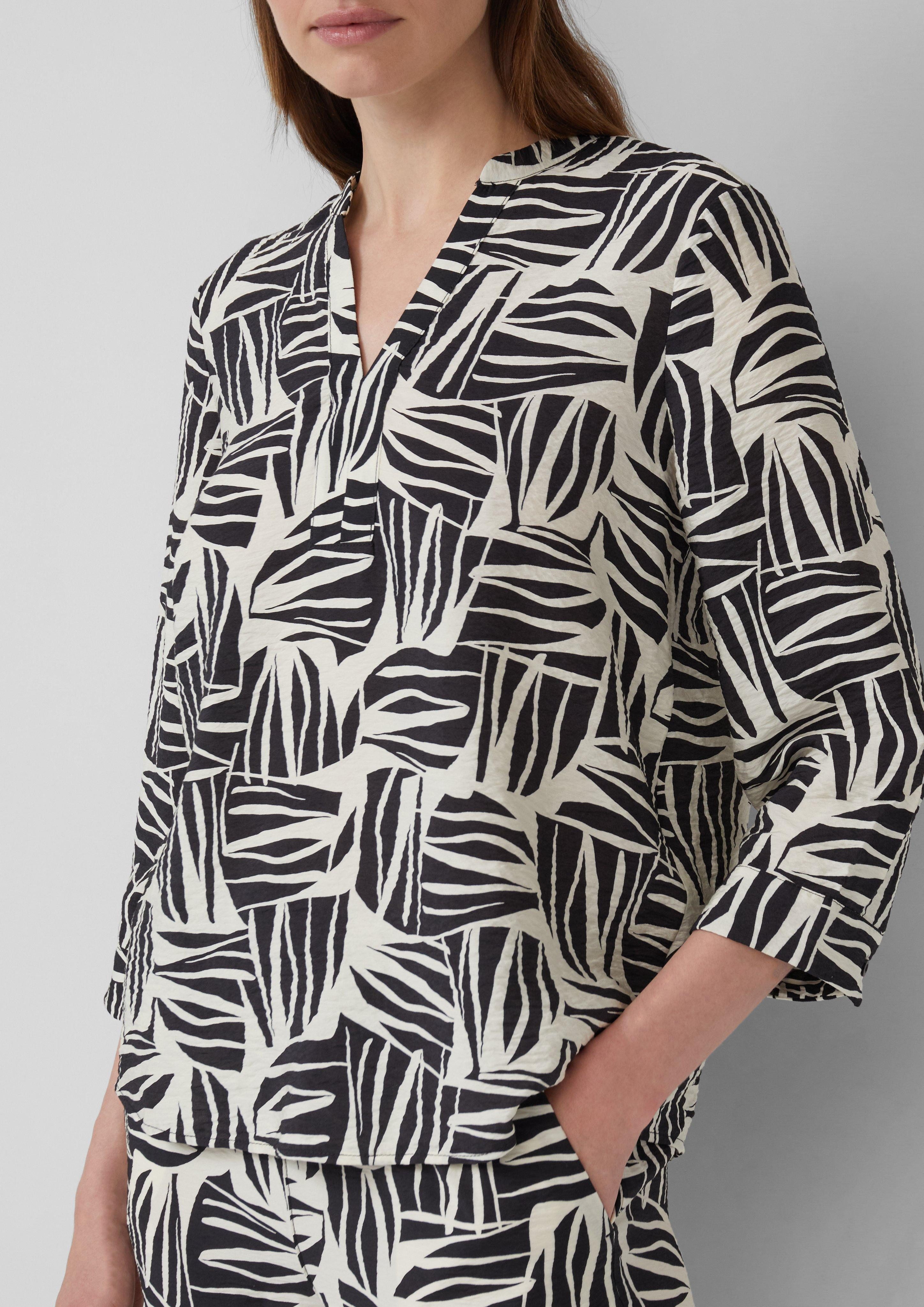 s.Oliver Langarmbluse Bluse aus strukturiertem Viskosemix günstig online kaufen