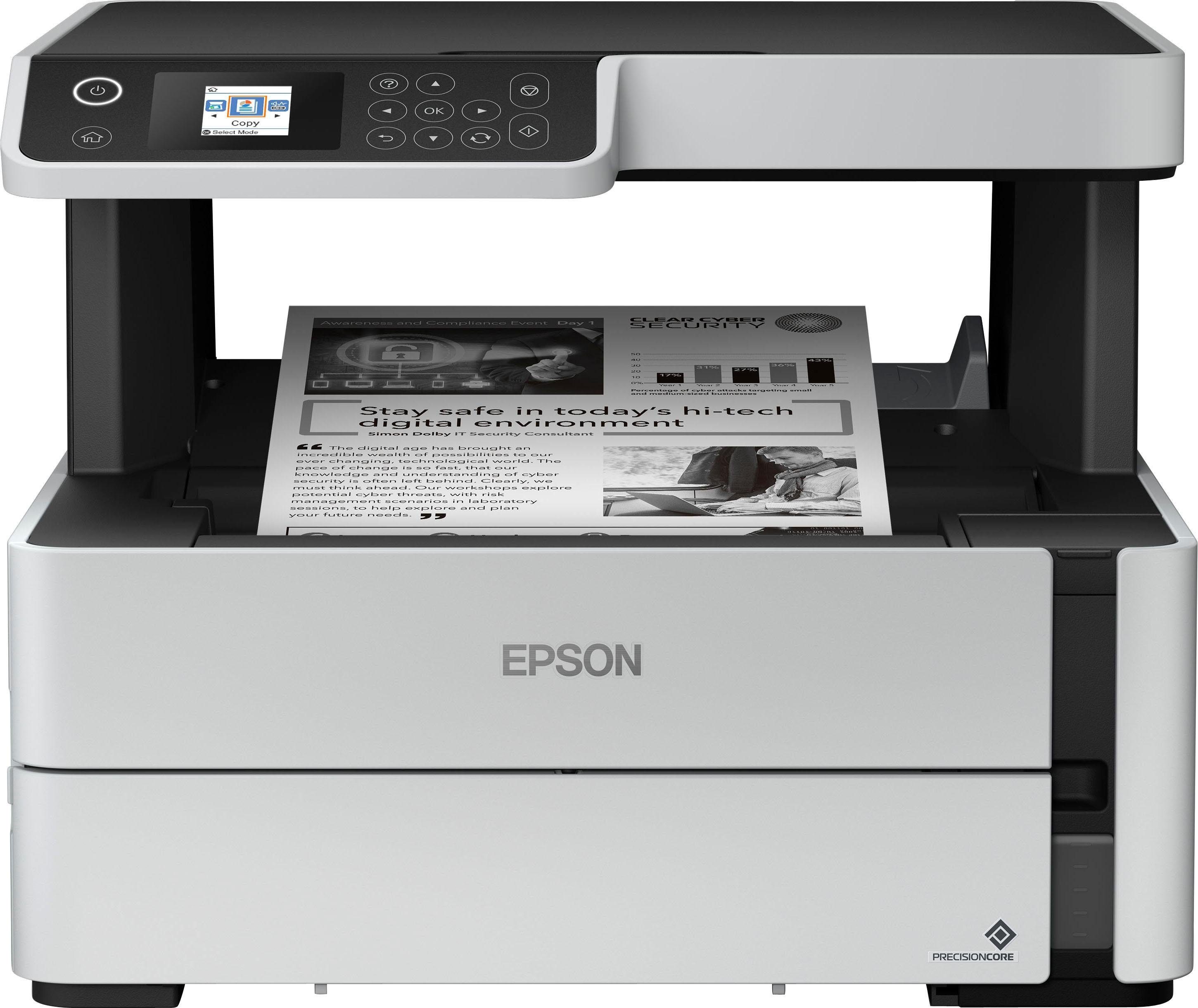 Epson EcoTank ET-M2170 Multifunktionsdrucker, (LAN (Ethernet), WLAN (Wi-Fi),  Druckgeschwindigkeit (Seiten/Minuten in s/w): 20