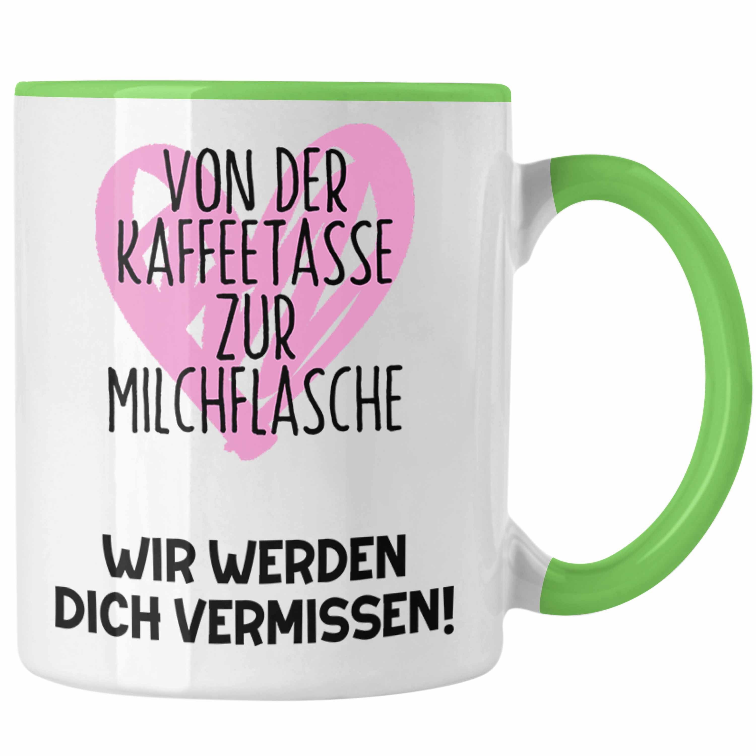 Trendation Tasse Mutterschutz Geschenk Werdende Abschieds Abschied Mama Tasse Kollegin Grün