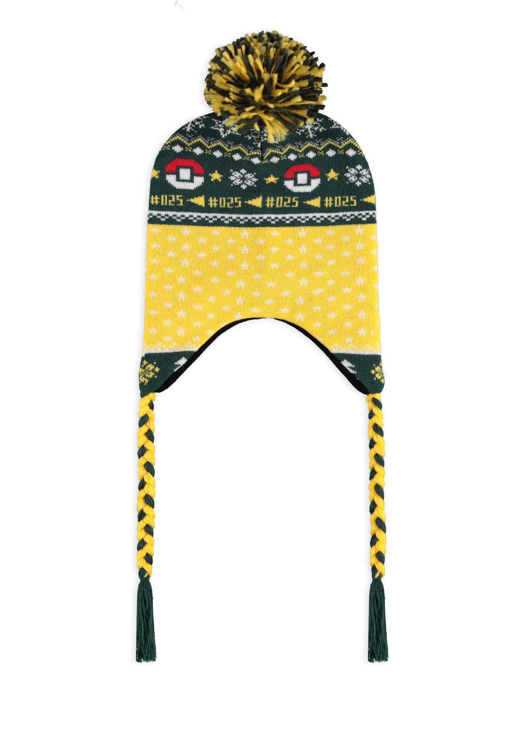 POKÉMON Beanie Pikachu Sherpa Beanie Ohrenschutz Strickmütze Wintermütze